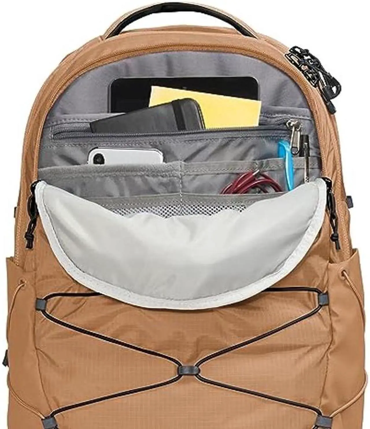 Alt view image 5 of 5 - THE NORTH FACE Women's Borealis Commuter Laptop Backpack, Almond Butter/TNF Black, One Size