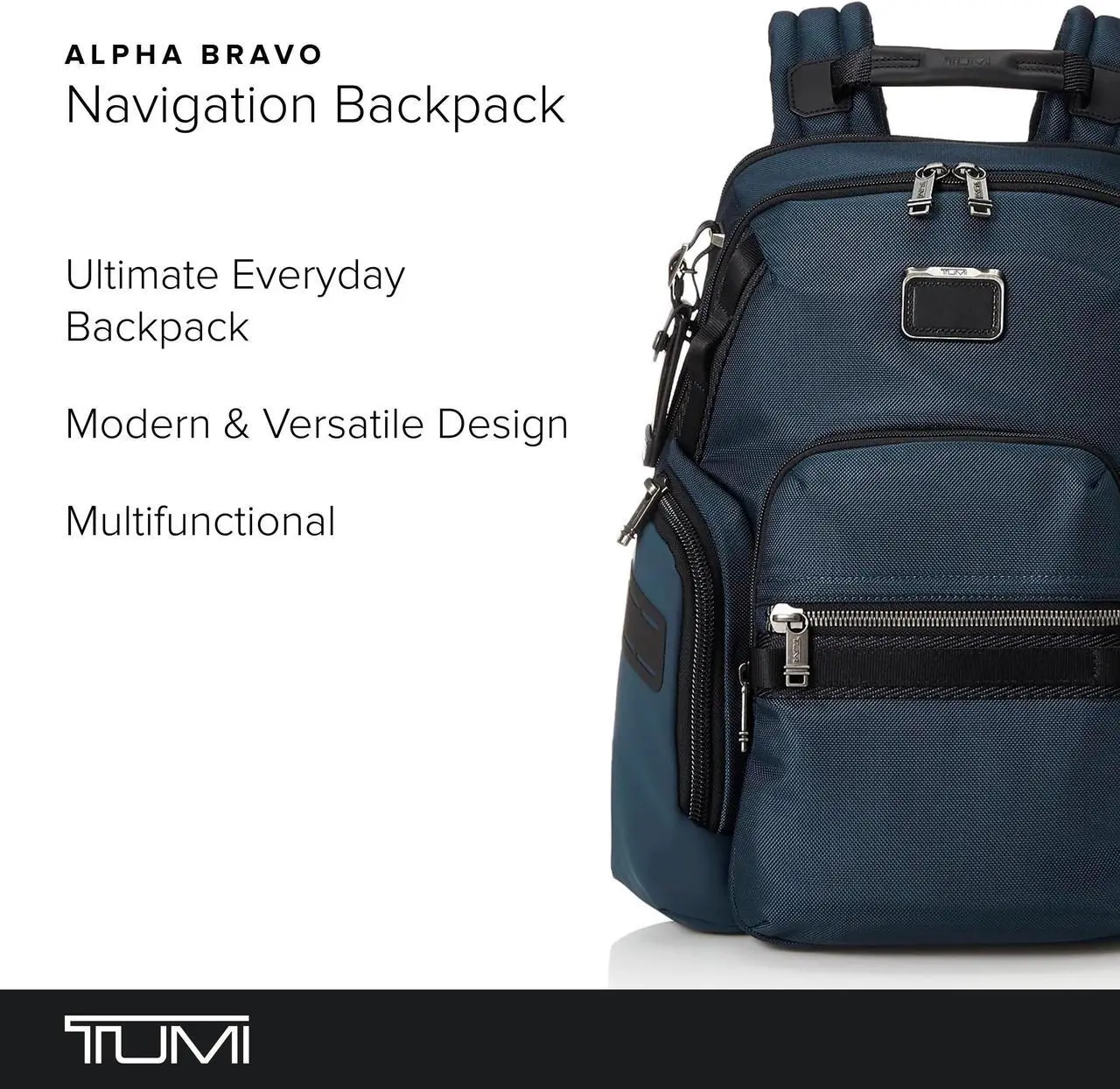 Alt view image 2 of 5 - TUMI - Alpha Bravo Navigation Backpack - Everyday Travel Backpack - Fits Up to 15" Laptop - 16.0" X 14.0" X 7.3"