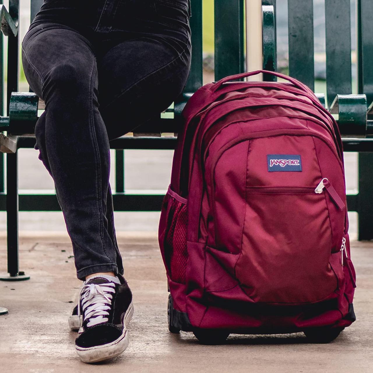Alt view image 4 of 5 - JanSport Driver 8 Rolling Backpack - Wheeled Travel Bag with 15-Inch Laptop Sleeve, One Size, Cosmic City