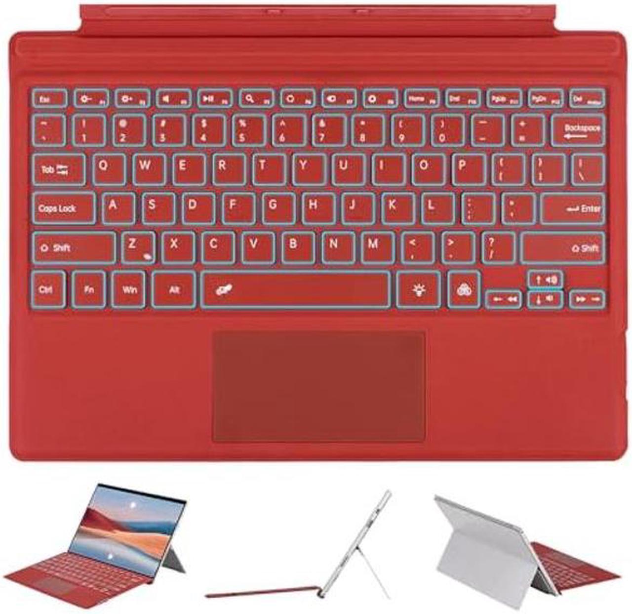 Main image of mobee Type Cover for Microsoft Surface Pro 7+/ Pro 7 / Pro 6 / Pro 5 / Pro 4 / Pro 3,Slim Bluetooch Type Keyboard with Multi-Touch Trackpad Tablet Keyboard (Red with Backlit)