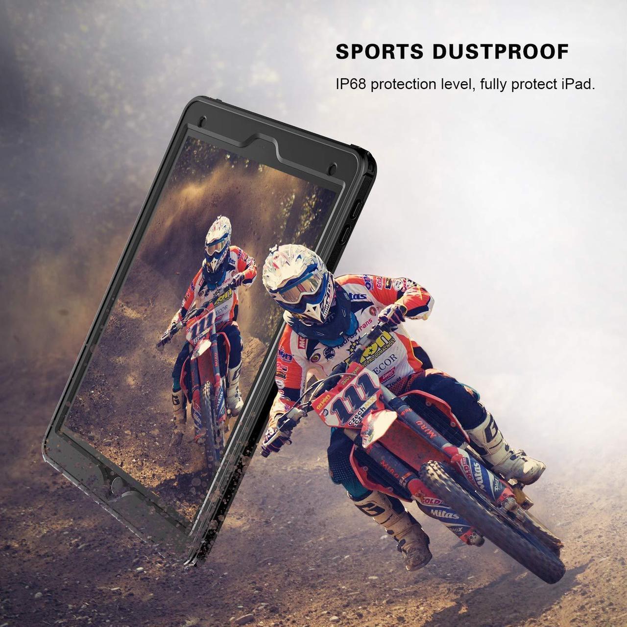 Alt view image 3 of 5 - AICase iPad 7th Generation 10.2" 9th /8th/7th Generation/iPad 10.2 2021/2020/2019, Waterproof Protective with Built-in Screen Protector Shock-Absorbing Bumper Dustproof Full-Body Case