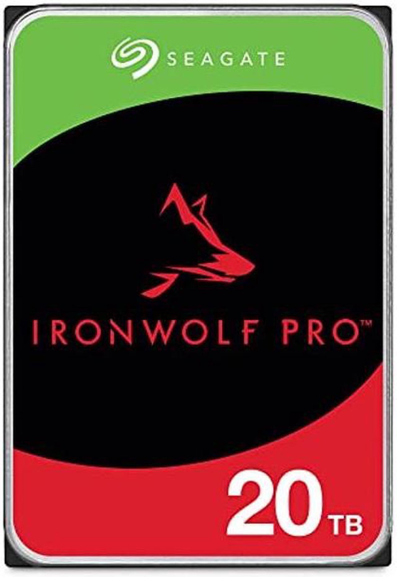 Seagate IronWolf Pro, 20 TB, Enterprise NAS Internal HDD -CMR 3.5 Inch, SATA 6 Gb/s, 7,200 RPM, 256 MB Cache for RAID Network Attached Storage (ST20000NT001)