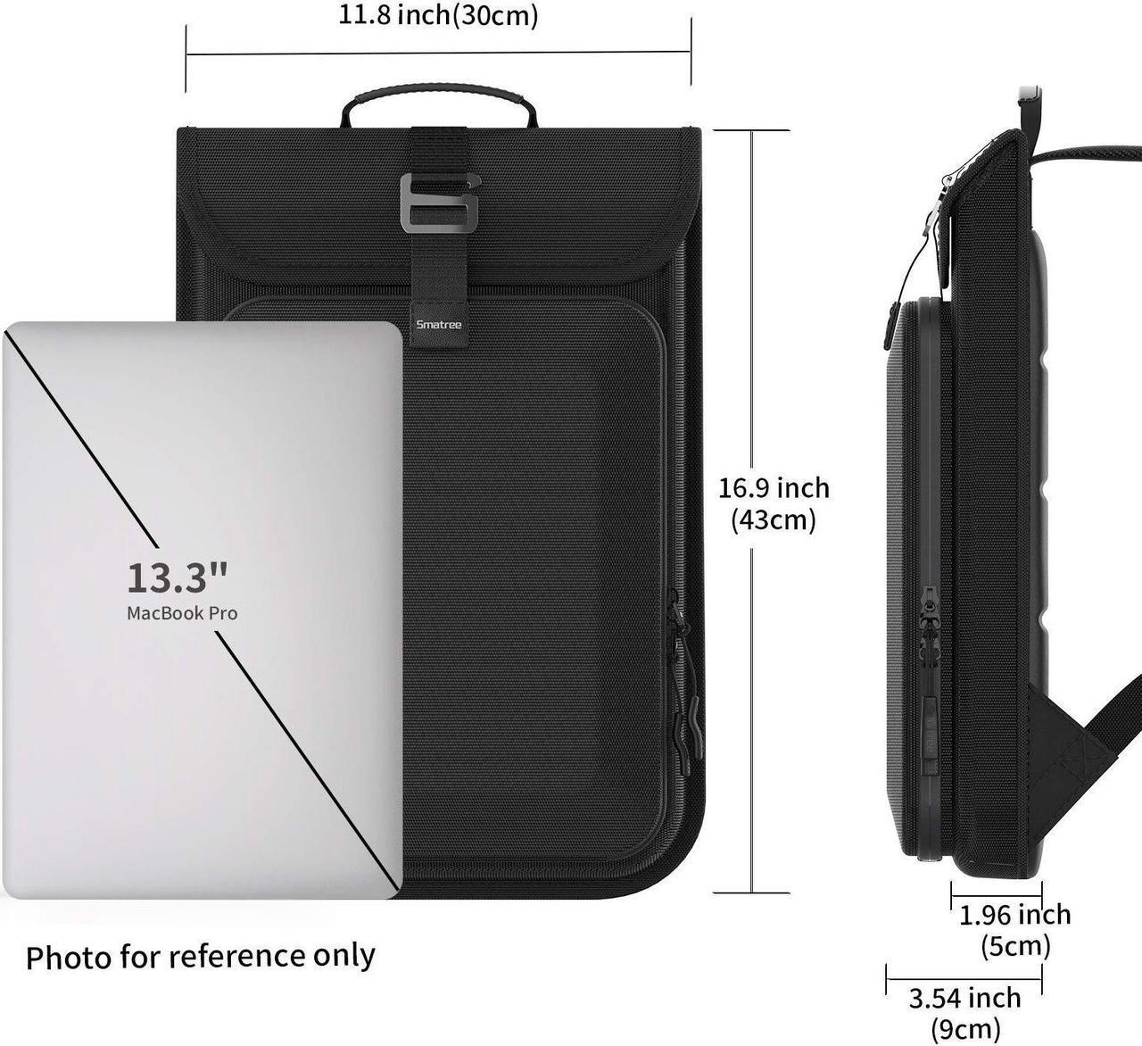 Alt view image 2 of 5 - Smatree Business Laptop Backpack,Travel Slim Laptop Bag for 13.6inch Macbook Air 2024, 14-16 inch Macbook Pro M2 2023 / 13inch Surface Pro 8/ Acer Aspire 5/ HP OMEN 15/ Acer Nitro 5 15.6 inch
