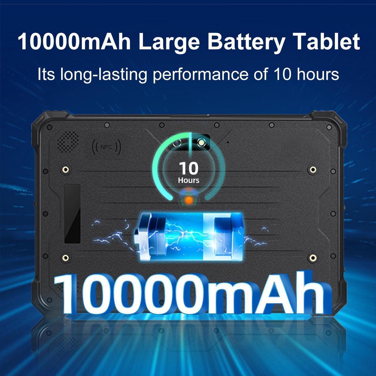 Alt view image 5 of 5 - CENAVA Rugged Tablet A10ST-S, 10.1 Inch Android 10 Industrial Three-proof Tablet, 4G LTE Tablet for Work, 5MP 13MP, 4GB+64GB,10000mAh Battery,WiFi,GPS,NFC,700nit,1280x800IPS, IP68 Waterproof Tablet