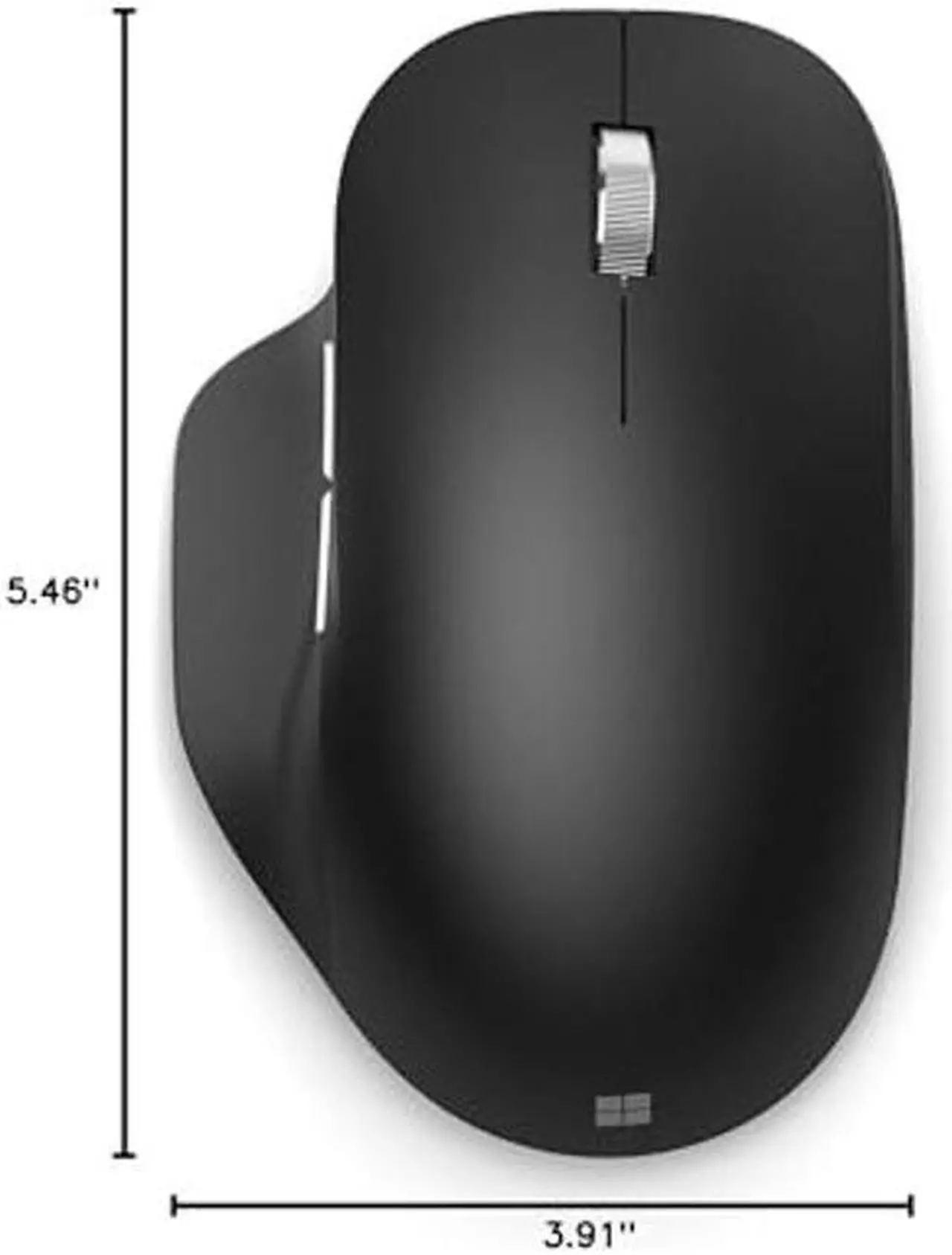 Alt view image 3 of 3 - Microsoft Bluetooth Ergonomic Mouse - Matte Black with comfortable Ergonomic Design, Thumb Rest, up to 15months battery life. Works with Bluetooth enabled PCs/Laptops Windows/Mac/Chrome computers