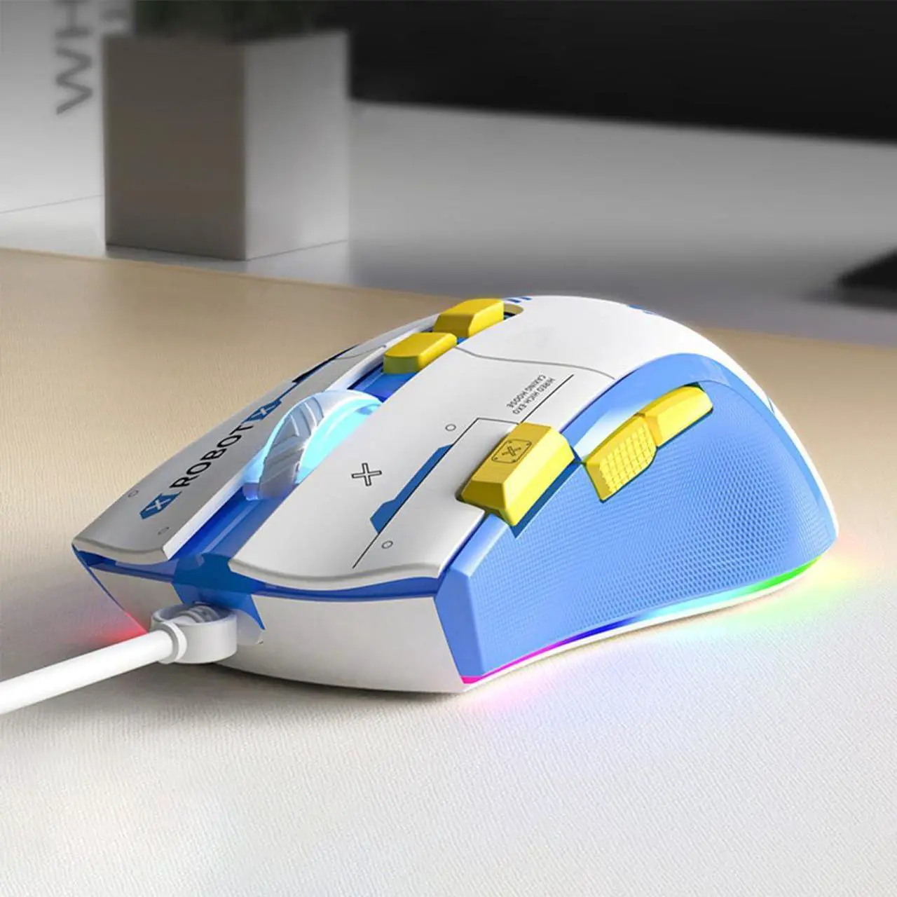 Alt view image 4 of 5 - Qisan Mechanical Gaming Keyboard Mouse Combo Set Wired Keyboard Brown Switch 100 Keys Blue Backlit US Layout 8 Button Programmable 6 Level DPI Adjustable Gaming Mouse | Computer Keyboards
