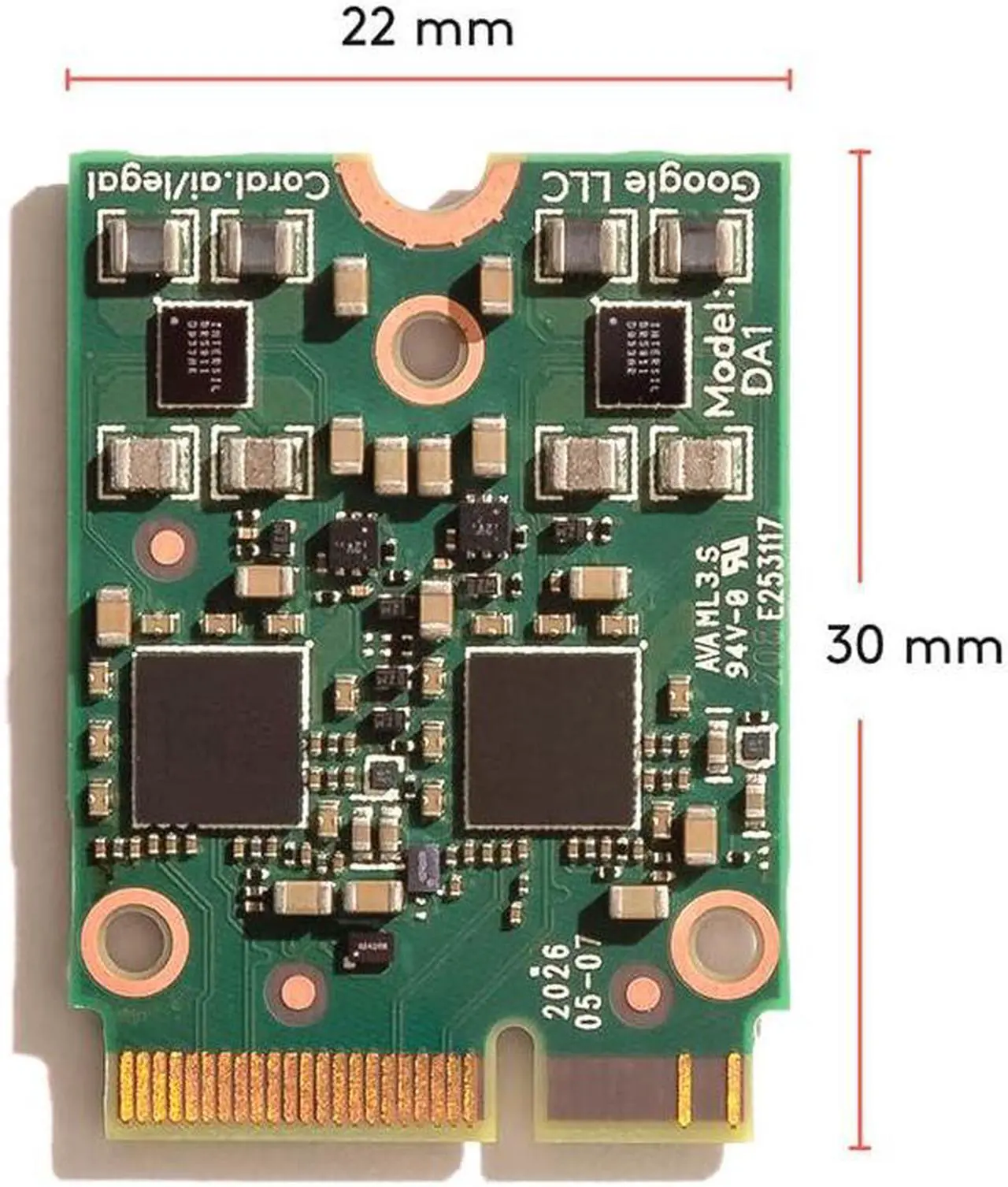 Alt view image 4 of 5 - Coral M.2 Accelerator with Dual Edge TPU ...