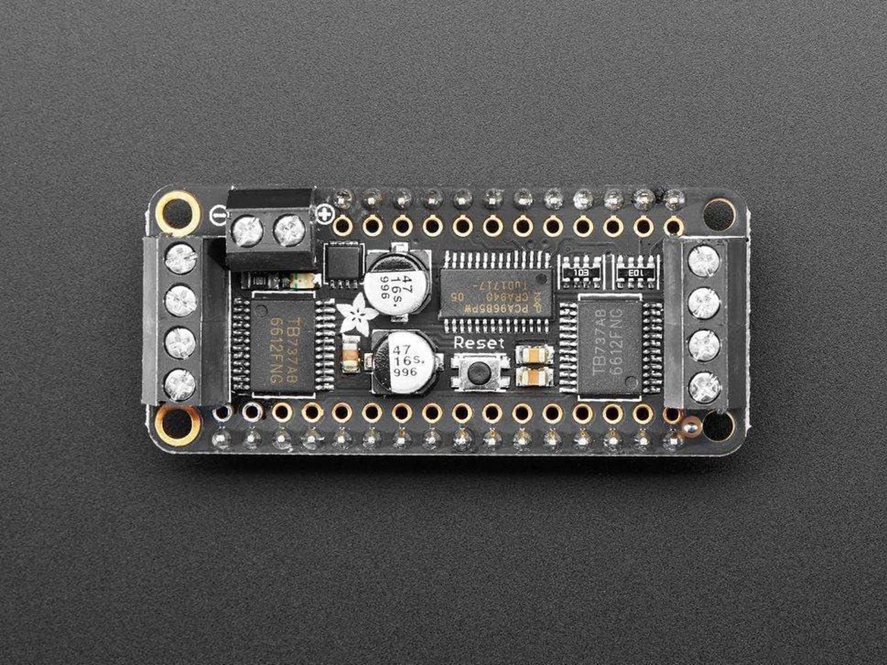 Alt view image 3 of 3 - Assembled DC Motor + Stepper FeatherWing Add-on Ada 3243