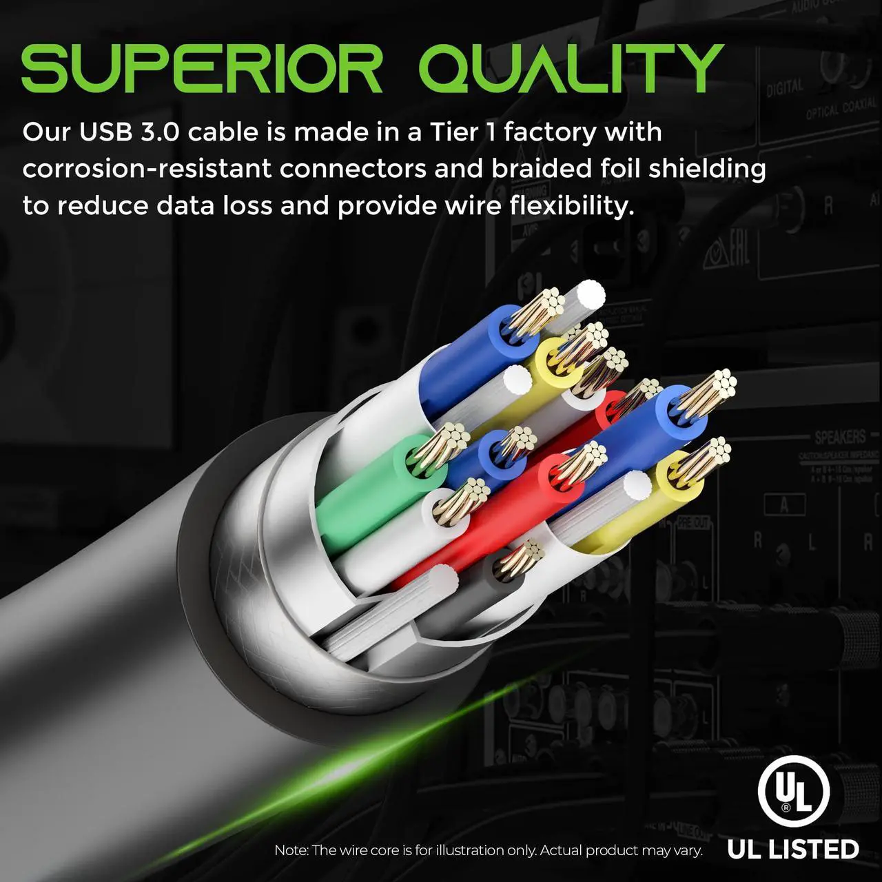 Alt view image 4 of 5 - GEARit USB 3.0 Active Extension Cable (65 Feet) A-Male to A-Female USB Repeater with Signal Booster for Oculus Rift, Quest Link, Xbox 360 Kinect, PlayStation, Printer, Webcam - 65ft