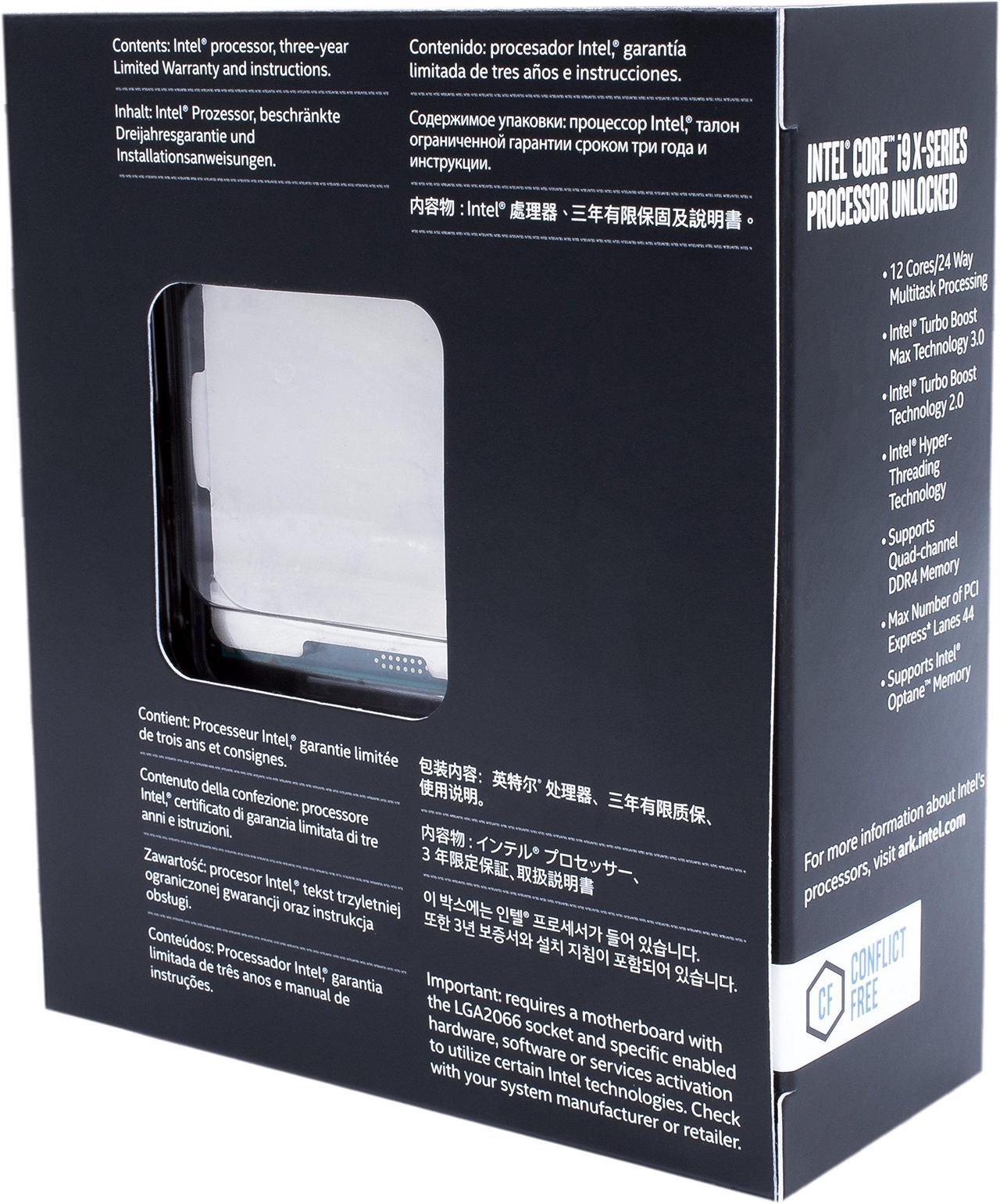 Alt view image 2 of 4 - Intel Core i9-7920X X-Series Processor 12 Cores up to 4.3 GHz Turbo Unlocked LGA2066 X299 Series 140W