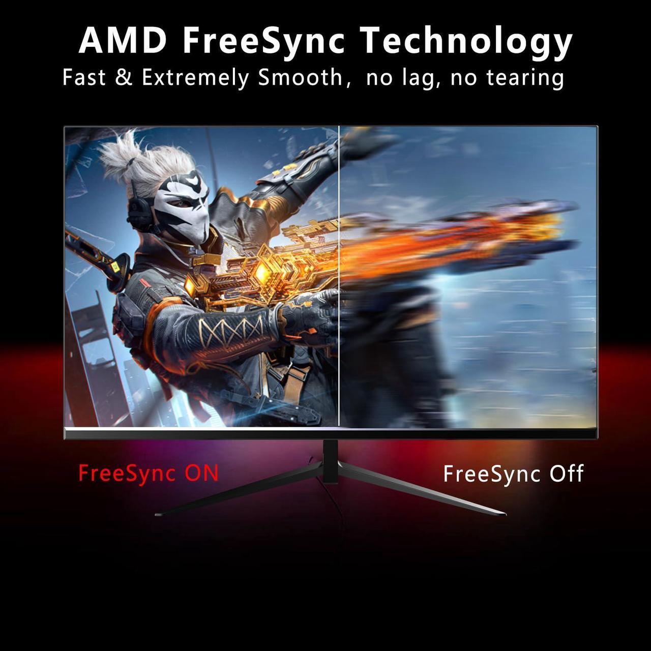 Alt view image 5 of 5 - FYHXele Gaming Monitor, 27 Inch 1440P 170Hz PC Monitor, 2K QHD 1ms Fast IPS Computer Monitor, HDMI/USB C/DP Vertical Monitor for Office and Hom, Eye Care, VESA Mount, Black