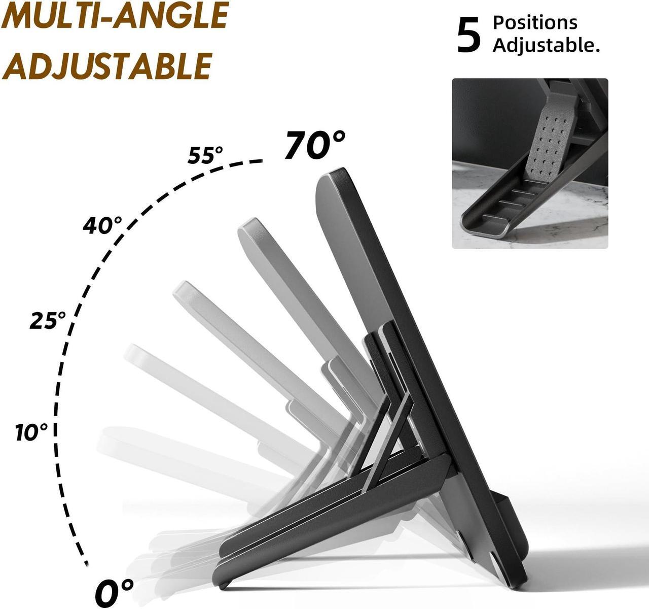 Alt view image 3 of 5 - AFOOYO Extra Large Tablet Stand Adjustable Digital Drawing Tablet Holder Desktop Foldable Compatible with iPad,Fire HD,Galaxy Tab,Wacom,Xppen,Surface Pro,Graphics Tablet and More,Fit 7-23.8 inch