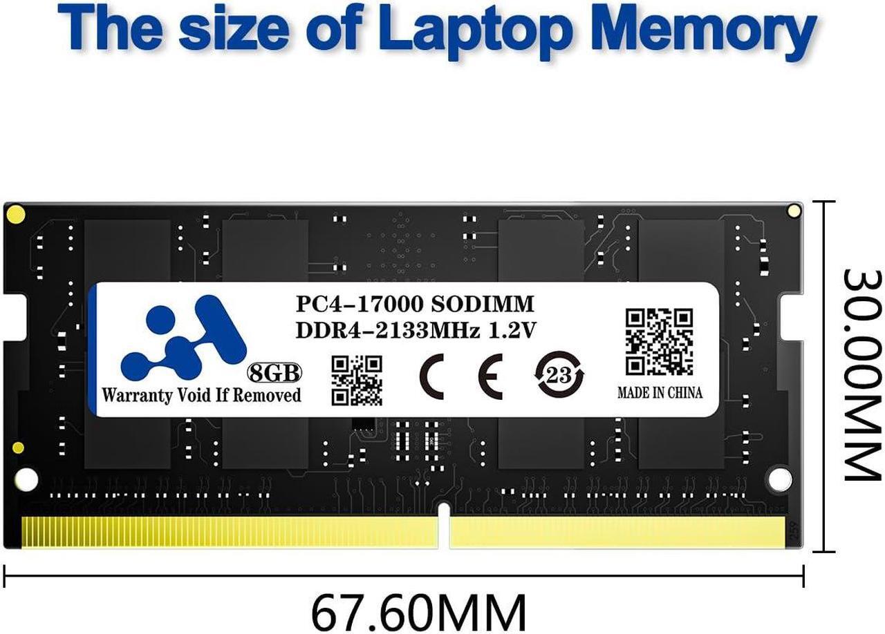 Alt view image 5 of 5 - Arshray DDR4 RAM 16GB Kit(2X8GB) 2133MHZ,SO-DIMM Memory 1.2V Non-ECC Unbuffered,CL15 PC4-19200 260PIN Laptop Memory Module Ram Black(Only Support Laptop Computer)