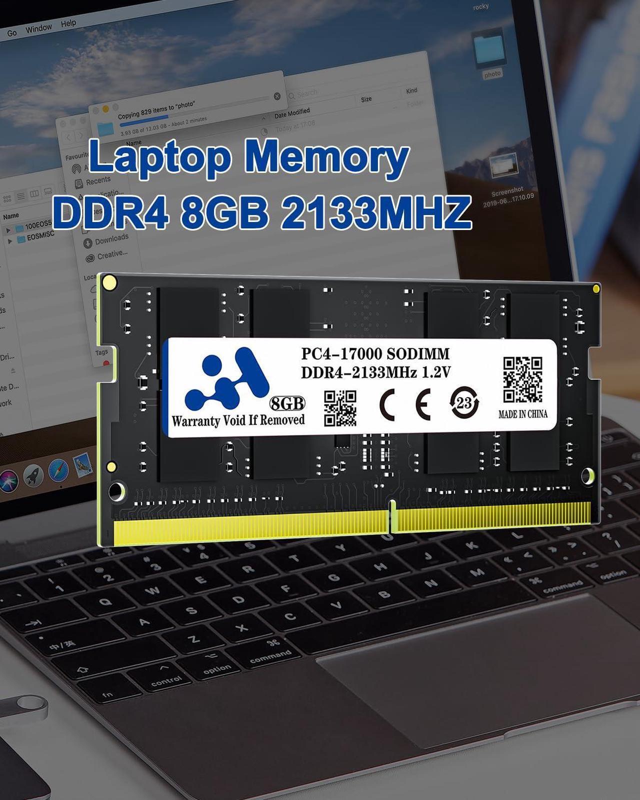 Alt view image 4 of 5 - Arshray DDR4 RAM 16GB Kit(2X8GB) 2133MHZ,SO-DIMM Memory 1.2V Non-ECC Unbuffered,CL15 PC4-19200 260PIN Laptop Memory Module Ram Black(Only Support Laptop Computer)