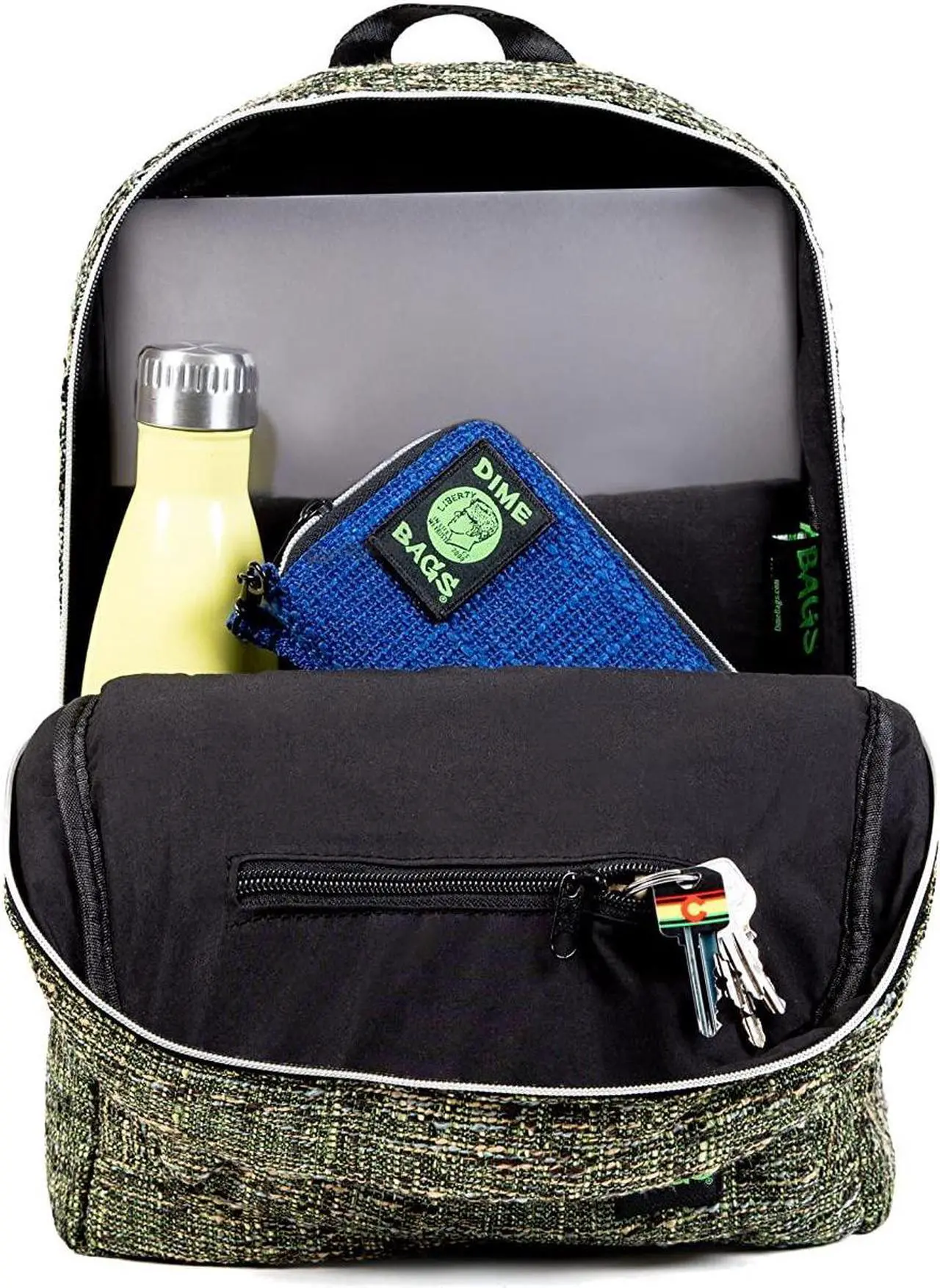Alt view image 4 of 4 - DIME BAGS - Study Buddy, Water-Resistant Backpack, 15-inch Padded Laptop Compartment (Timber)