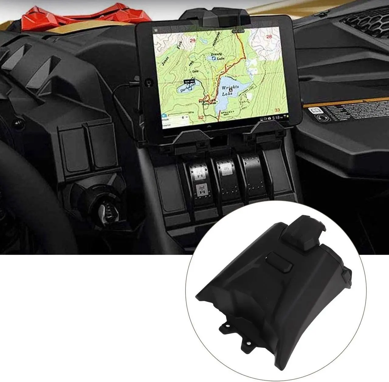 Alt view image 5 of 5 - Electronic Device Tablet Phone Holder, Device Tablet Holder Storage Mount Electronic Device Holder Compatible with Maverick X3 Accessories Storage Box Organizer Tray