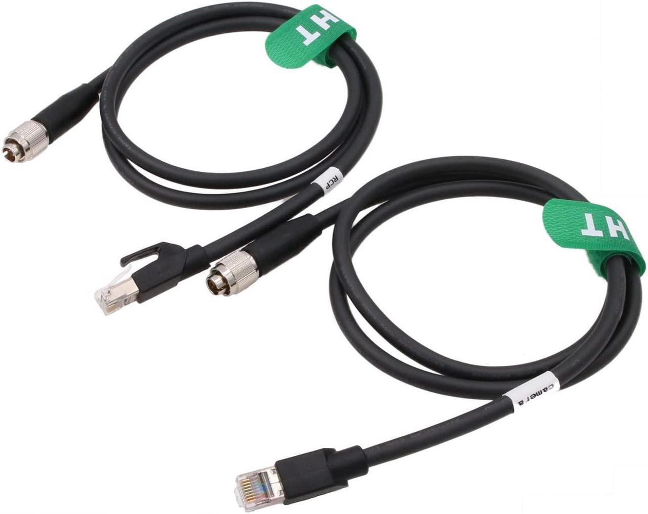 Alt view image 2 of 5 - HangTon 2pcs Cat6 Ethernet Cable EX3 F55 Venice Camera RCP-1001 3100 Remote Controller Hirose 8pin to RJ45 for Sony 1M CCA-5