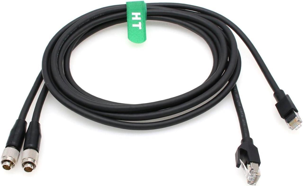 Main image of HangTon 2pcs Cat6 Ethernet Cable EX3 F55 Venice Camera RCP-1001 3100 Remote Controller Hirose 8pin to RJ45 for Sony 1M CCA-5
