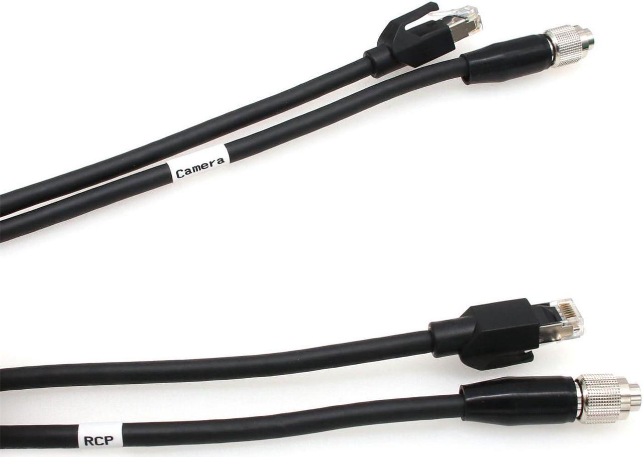 Alt view image 3 of 5 - HangTon 2pcs Cat6 Ethernet Cable EX3 F55 Venice Camera RCP-1001 3100 Remote Controller Hirose 8pin to RJ45 for Sony 1M CCA-5
