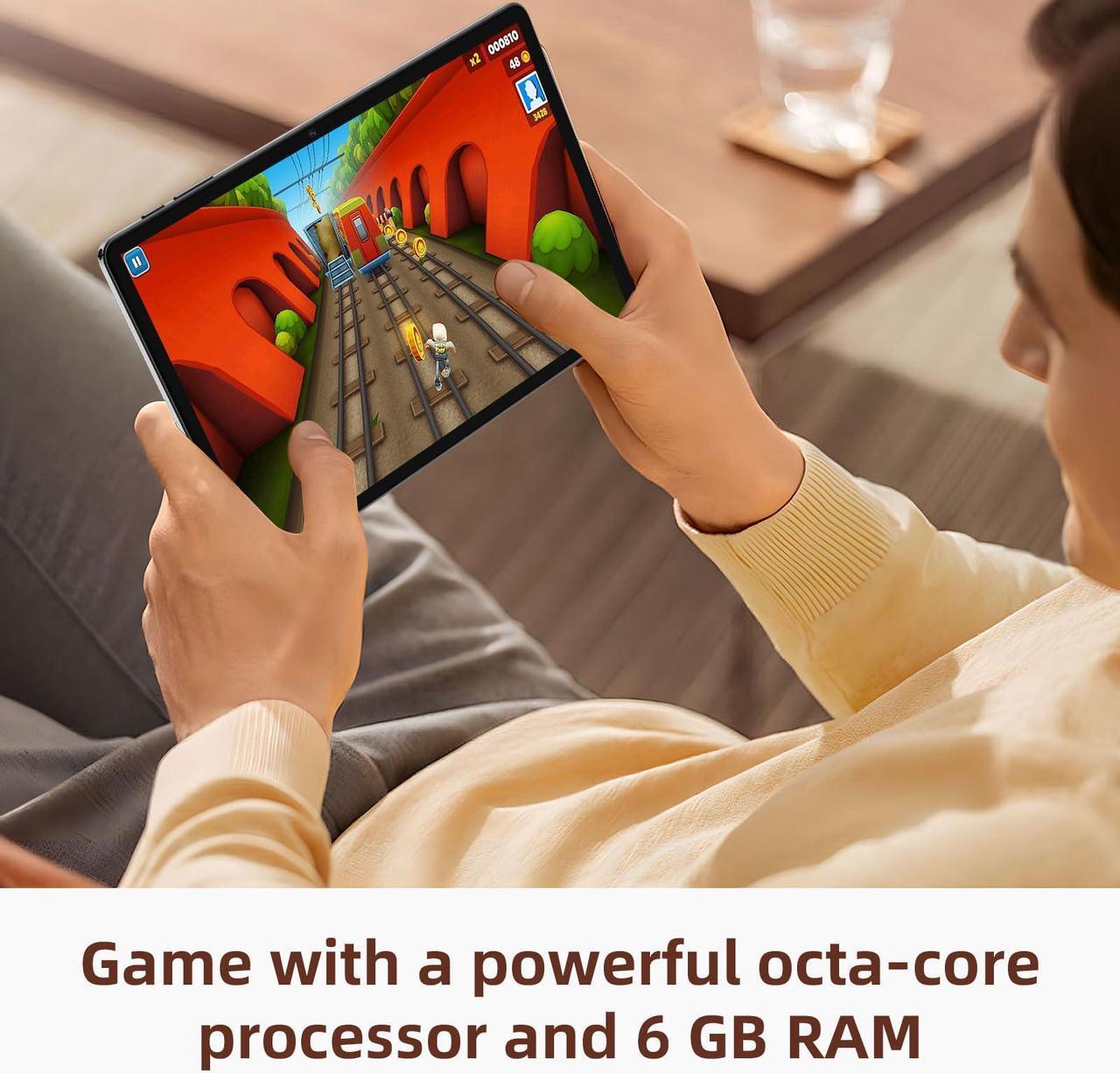 Alt view image 3 of 5 - JIKOCXN 2024 Newest 11 Inch Tablet Android 14 Tablets, Octa Core Android Tablet with 12(6+6) GB RAM 128GB ROM 1TB Expand, Support 18W Fast Charging, 8000mAh, 5GWiFi, BT5.0, FM, GPS, GMS (Black)