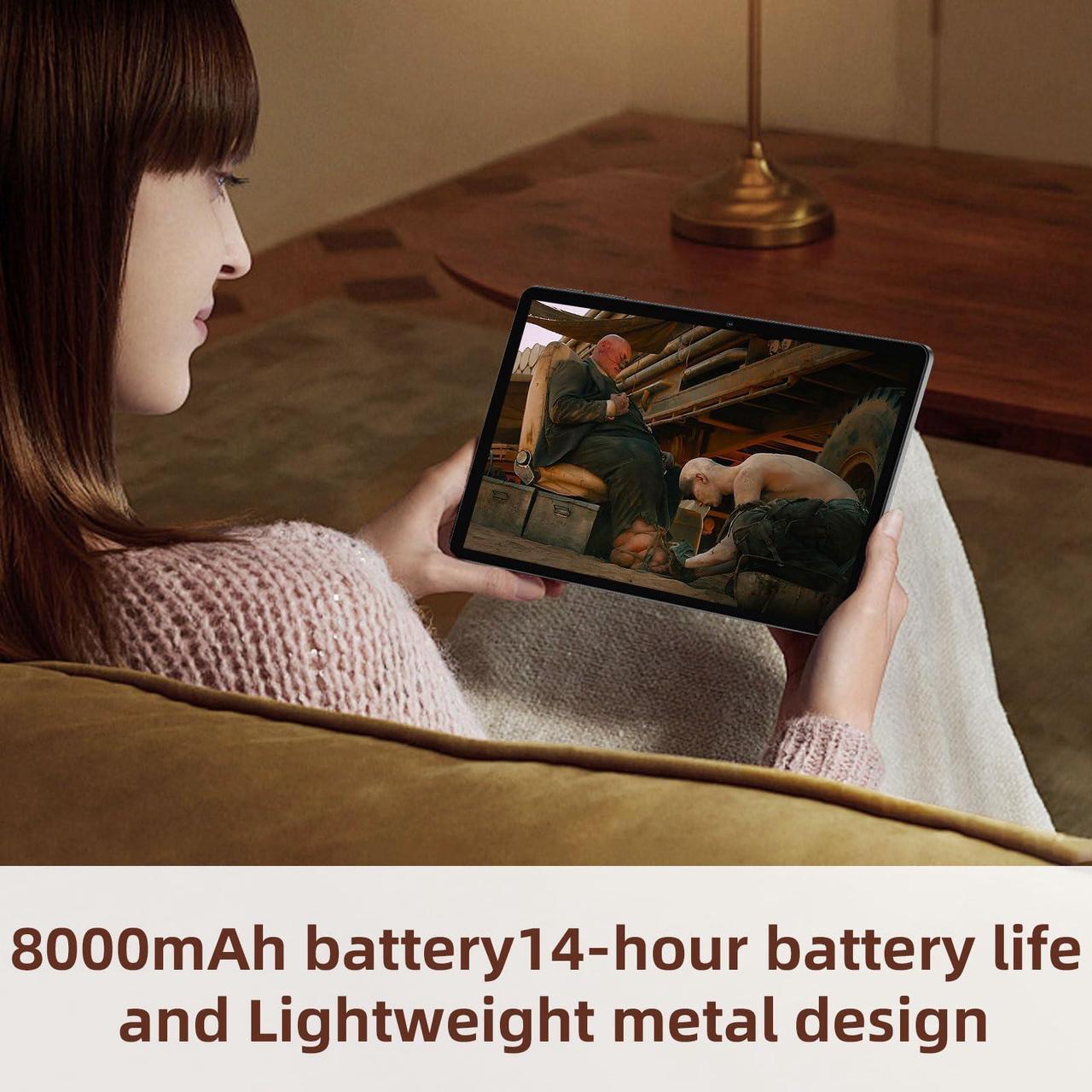 Alt view image 4 of 5 - JIKOCXN 2024 Newest 11 Inch Tablet Android 14 Tablets, Octa Core Android Tablet with 12(6+6) GB RAM 128GB ROM 1TB Expand, Support 18W Fast Charging, 8000mAh, 5GWiFi, BT5.0, FM, GPS, GMS (Black)