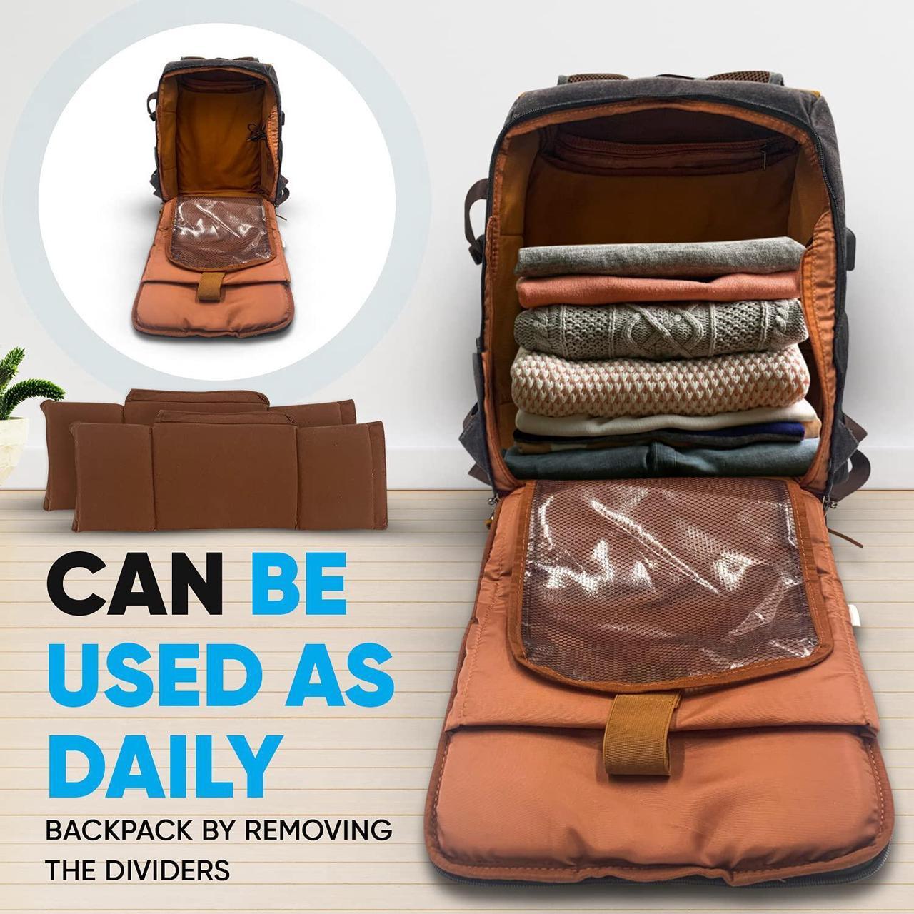 Alt view image 5 of 5 - JAEP Camera Backpack - Weather Resistant 16 Ounces Waxed Memory Canvas - DSLR SLR Backpacks with 15.6" laptop sleeve compartment and Tripod Holder for Photographers -Vintage leather Style (Khaki)