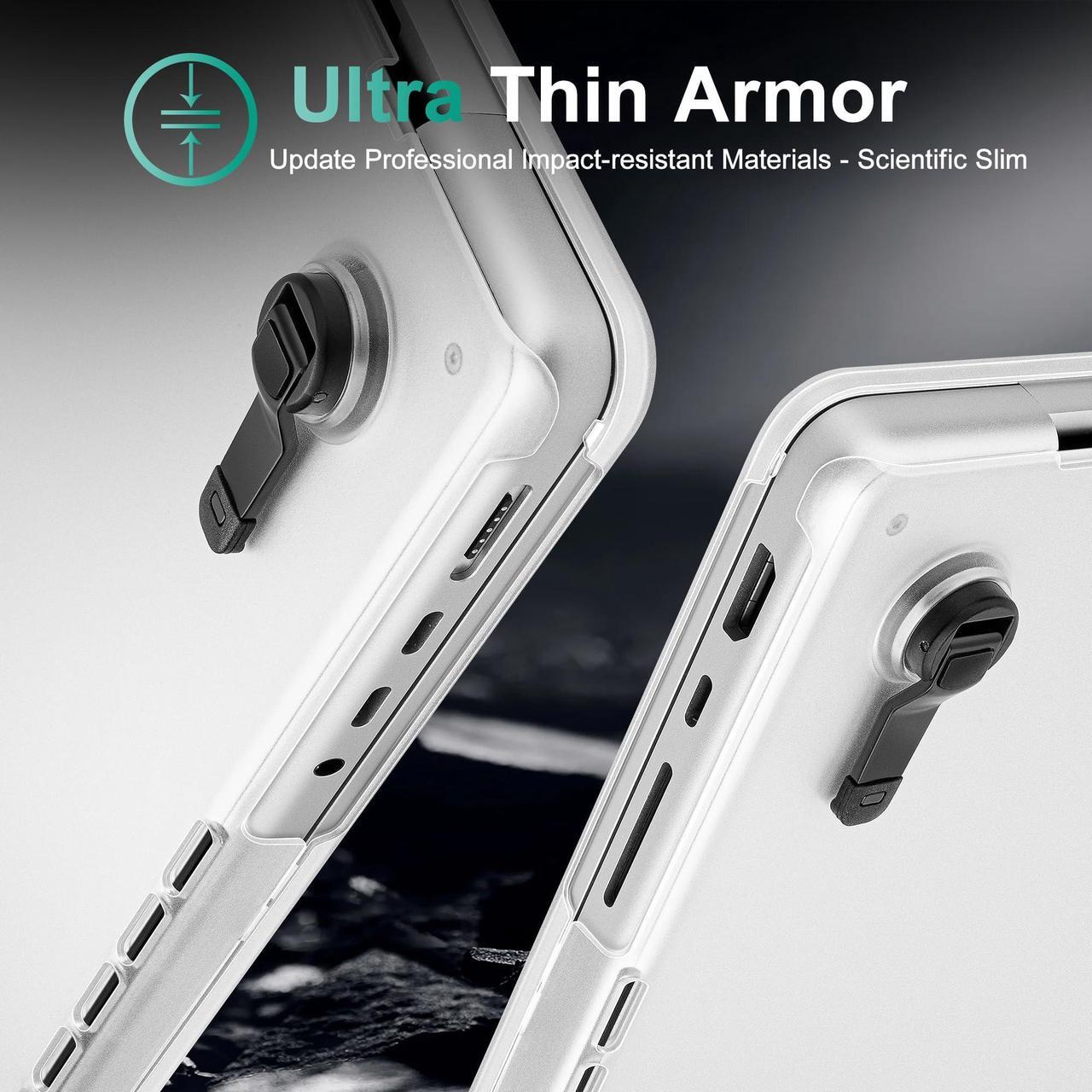 Alt view image 3 of 5 - May Chen Compatible with MacBook Pro 16 inch Case A2991 M3 M2780 M2 A2485 M1 Chip 2023 2022 2021 Release, Sturdy Protection Finish Hard Shell Case Cover with Fold Kickstand, Elephant