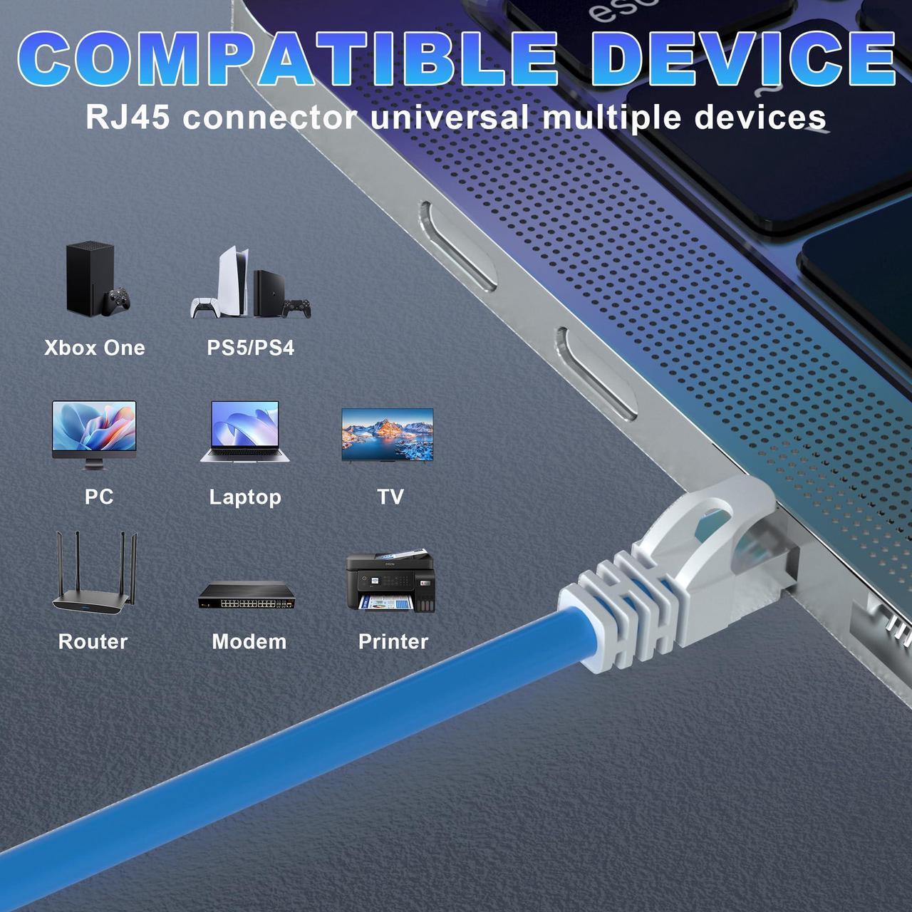 Alt view image 5 of 5 - Cat 7 Outdoor Ethernet Cable (SFTP Triple Shielded Internet Cable 328ft | DIY Bulk Cable | x 20 RJ45) High-Speed 10Gbps 600MHz Network Cable, Direct Burial, Waterproof/UV Resistant, for Router/Gaming