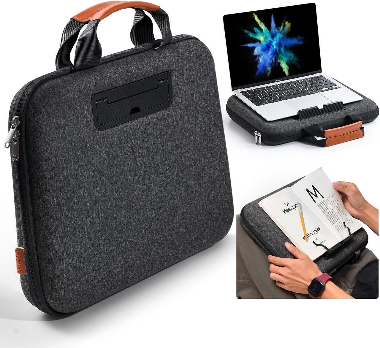 Main image of Nauttxon Hard Laptop Case 14 Inch, 2 in 1 Laptop Bag Lap Desk with Stopper and Book Clip, Shockproof Waterproof Laptop Sleeve with Handle Compatible with MacBook HP Dell Lenovo ASUS and More - Black