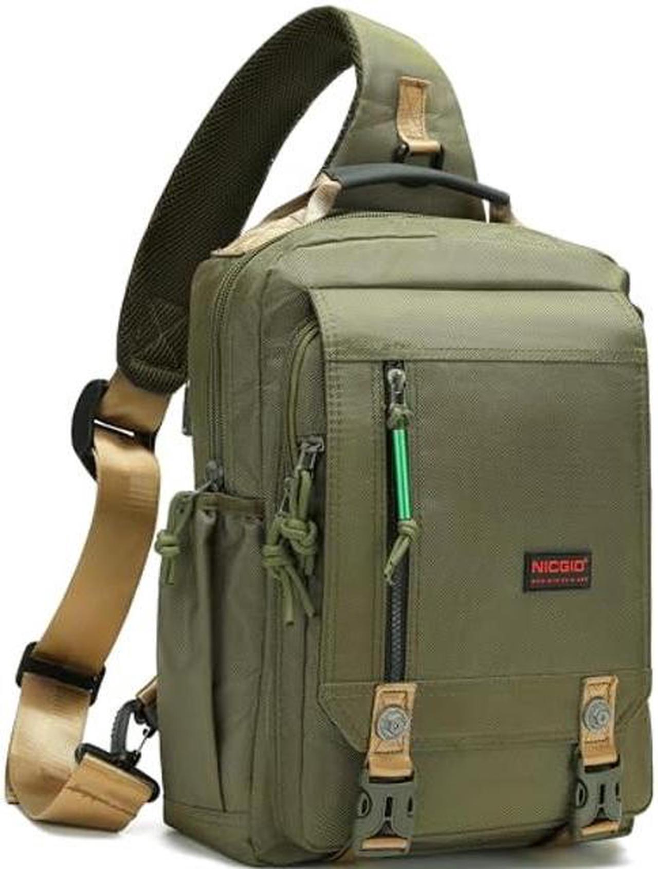 Main image of NICGID Sling Bags Chest Shoulder Backpacks, 14.1'' Laptop Backpack Crossbody Messenger Bag Travel Outdoor Men Women
