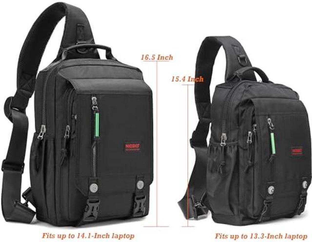 Alt view image 2 of 5 - NICGID Sling Bags Chest Shoulder Backpacks, 14.1'' Laptop Backpack Crossbody Messenger Bag Travel Outdoor Men Women