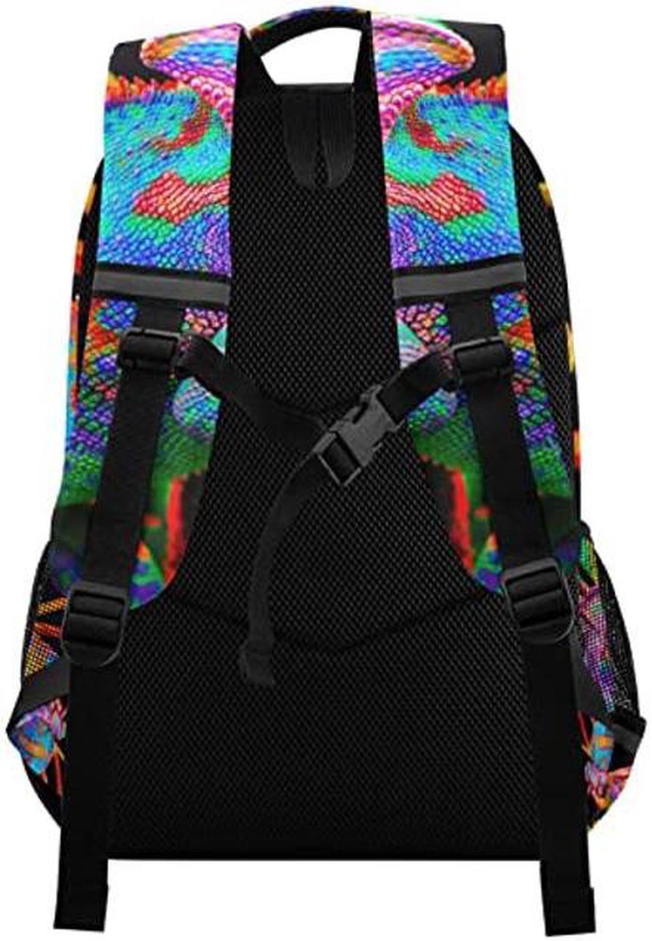 Alt view image 2 of 5 - panksolu Colorful Lizard Backpacks Travel Laptop Backpack School Bookbag Daypack for Men Women Teens Kids One Size...