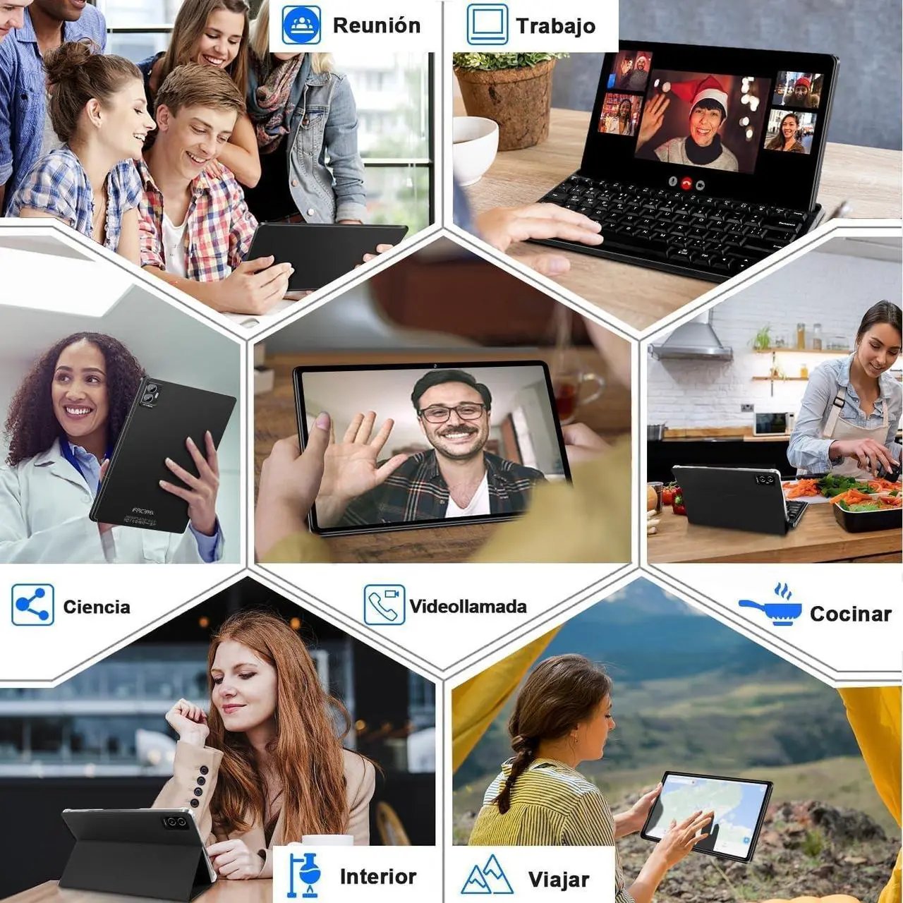 Alt view image 4 of 5 - JXCNSNW Android Tablet 10.1" inch, 4G LTE Dual SIM, 16GB RAM,256GB Storage,Supports Extend 1TB, IPS Touchscreen,Dual Camera, WiFi/WLAN/Bluetooth/GPS,TYD-109pro