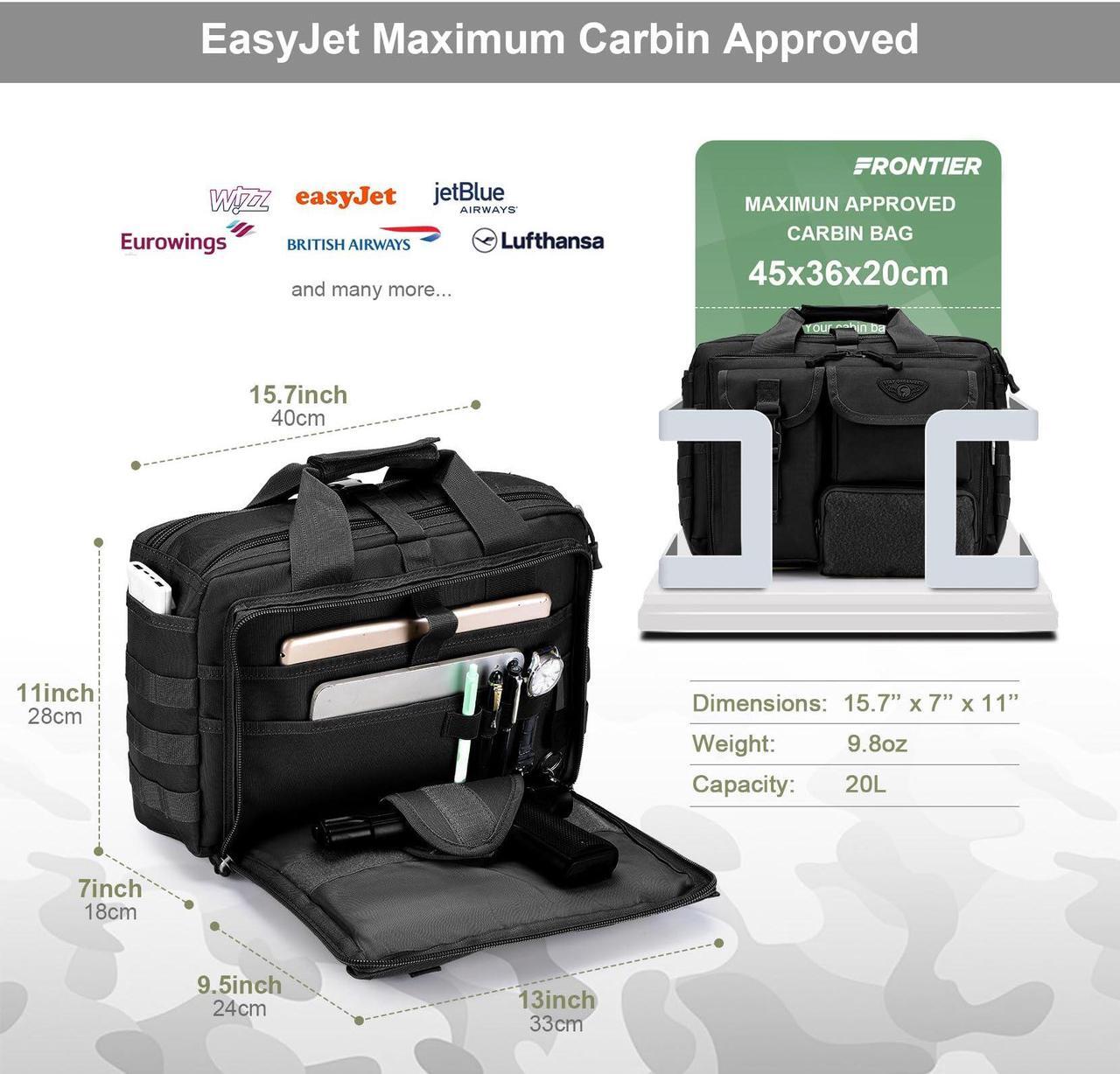 Alt view image 3 of 5 - Stypos Tactical Messenger Bag, Tactical Briefcase for Man Military Laptop Bag Messenger Shoulder Bag