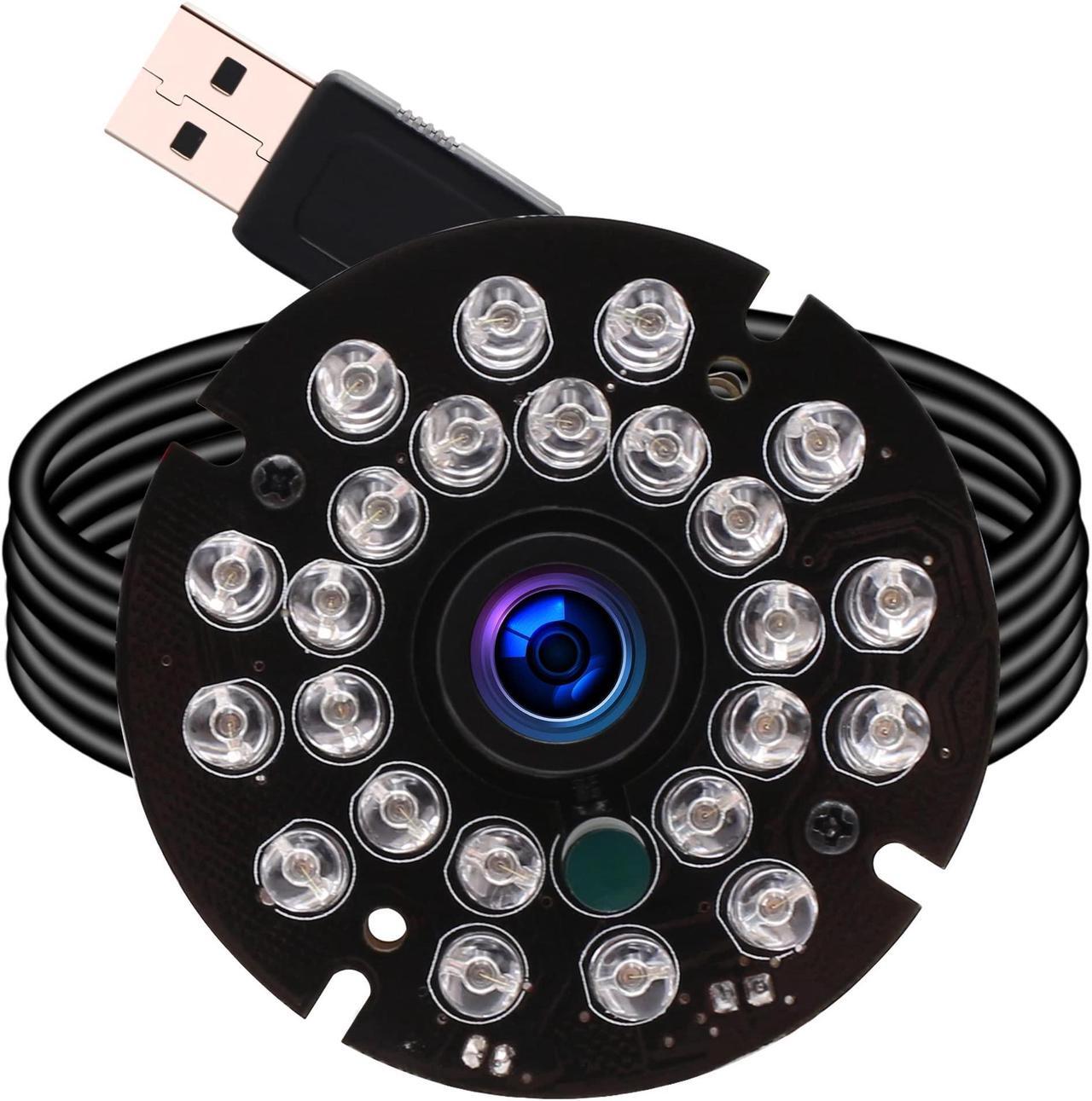 Main image of 1080P Day Night Vision USB Camera Module IR Infrared Webcam Board 2.1mm Lens Wide Angle PC Camera Mini UVC USB2.0 Lightburn Camera High Speed 100fps Industrial Video USB with Camera for Computer