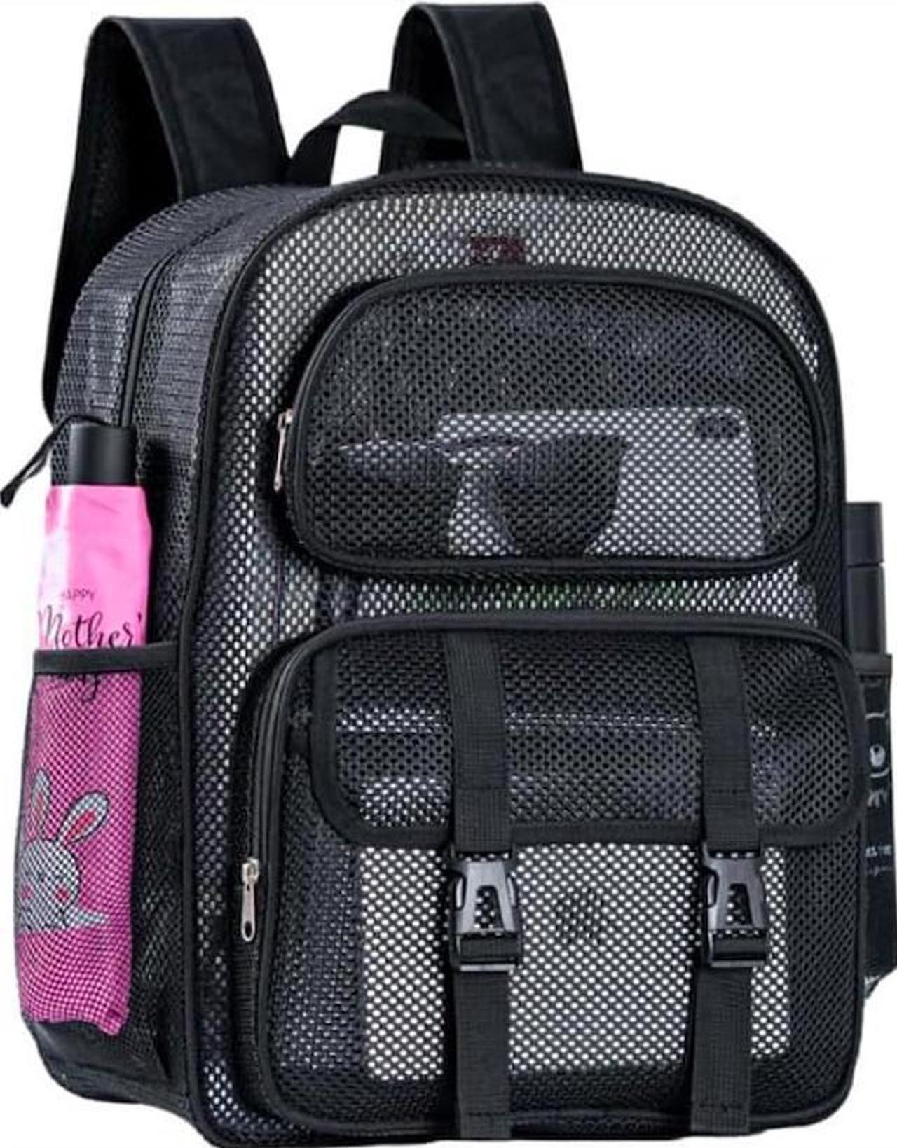 Alt view image 2 of 5 - SWANSWIFT Mesh Backpack for School 33L Heavy Duty See Through Backpack for Women Men Student Diving Travel Hiking Outdoor Sport(XLarge)