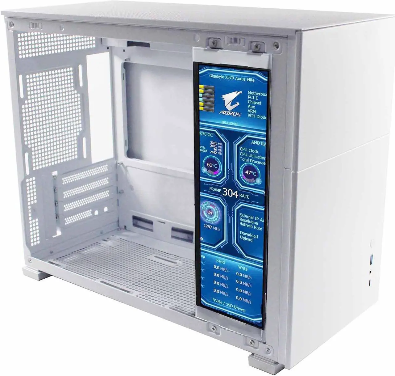 Alt view image 2 of 5 - VSDISPLAY 12.7 Inch 2K Bar LCD Screen Monitor 2880x864 IPS DIY for D41 Computer PC Case Building CPU/GPU Monitoring Secondary Display,with Type-c DP Input