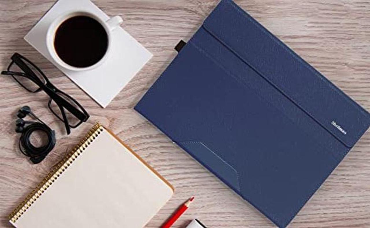 Alt view image 5 of 5 - Honeymoon Case Cover Compatible with 14" Samsung Galaxy Book 4/3 Pro[Not fit Galaxy Book4/3 360], PU Leather Folio Stand Protective Hard Shell Case,S043-Blue
