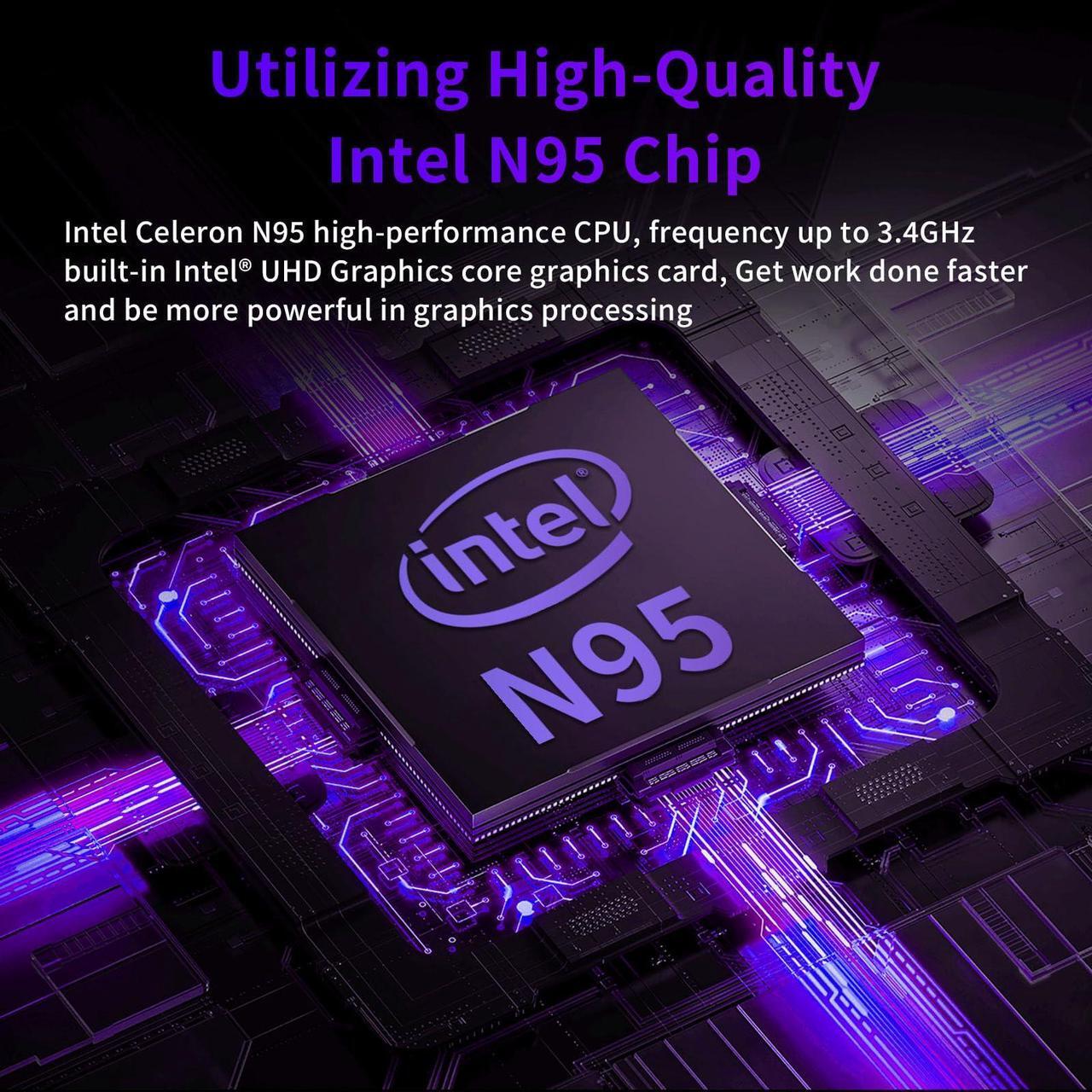 Alt view image 2 of 4 - BINTEC Laptop Computer,16 Inch Narrow Bezels FHD IPS Display,Intel N95 (Up to 3.4Ghz),12GB DDR5,Windows 11 Laptop with Quad-Core,Color Backlit KB/Fingerprint Unlock/USB/Bluetooth(Purple/256GB)