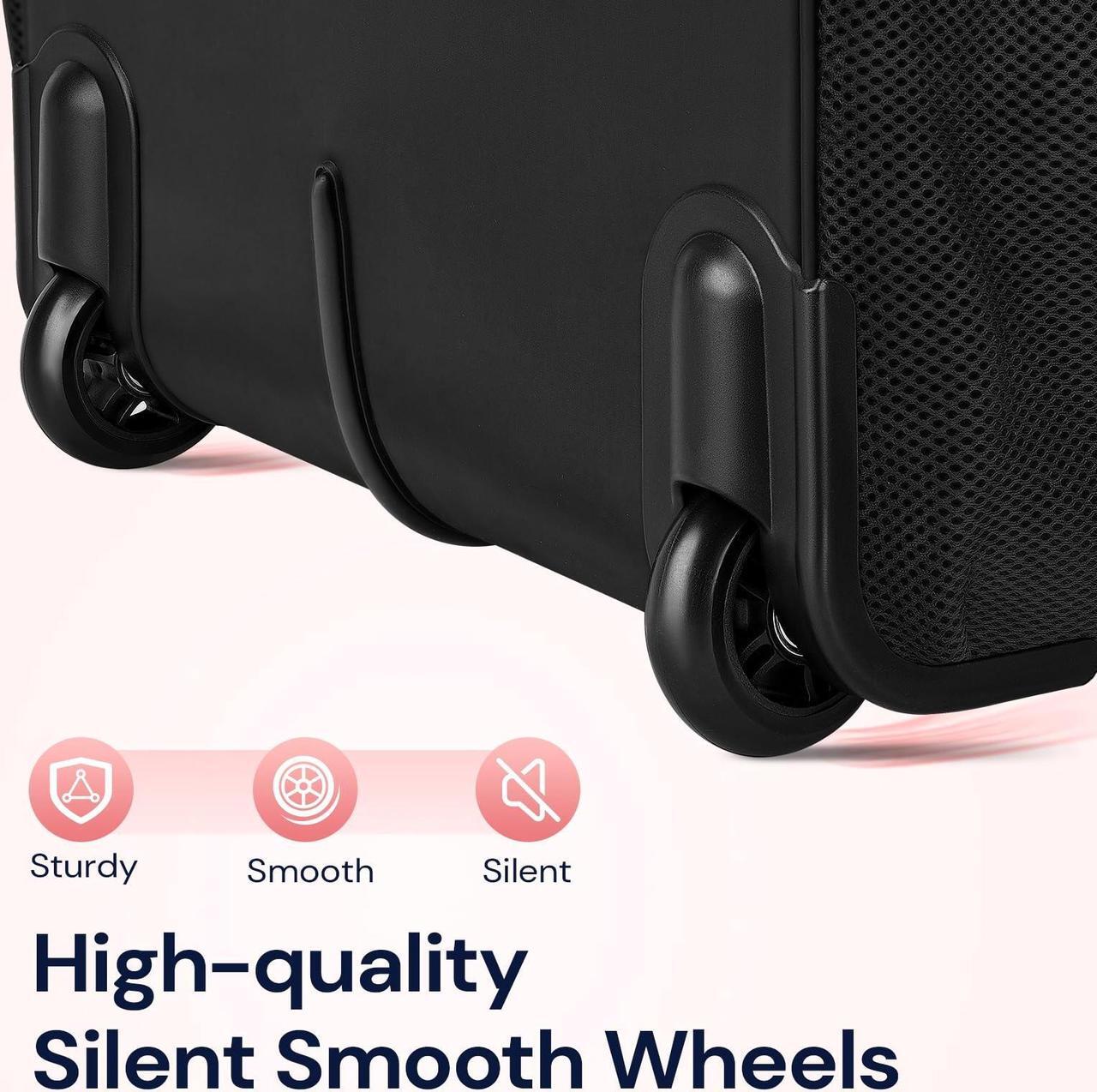 Alt view image 5 of 5 - Ytonet Rolling Laptop Bag Women, Rolling Briefcase for Women, 17.3 Inch Laptop Bag with Wheels Rolling Computer Bag Laptop Case for Work Travel College Business Wife Mom Teacher, Black