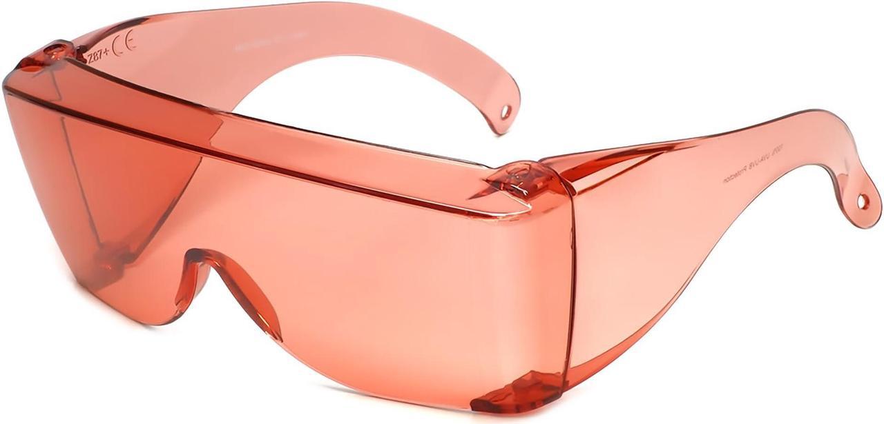 Alt view image 2 of 5 - Calabria 3000 3 Pack FL41 Pink Fitover Safety Glasses Wear Over Prescription Glasses, Migraine Glasses FL-41 Light Sensitivity Women Men Indoor Outdoor Blue Light Blocker Over Glasses Eye Protection