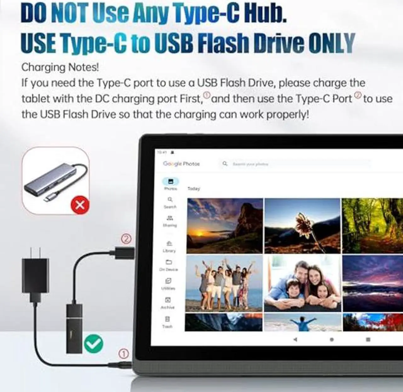 Alt view image 4 of 5 - 14.1 Inch Android 12 Large Tablet, Computer Tablets with 1920 * 1080 IPS HD Display, Large Screen Tablet 2023 with Bluetooth 4.1, 6+128GB, 512G TF Card Support and 10000mah Long Battery for Work/Study