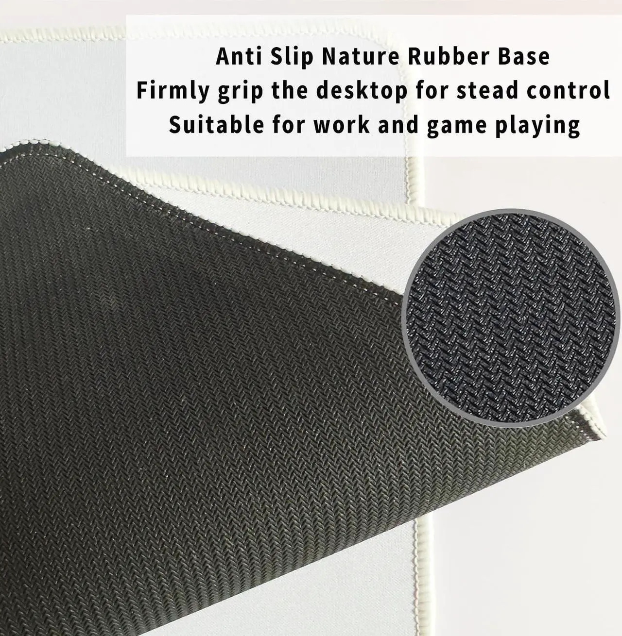 Alt view image 2 of 5 - Sublimation Mouse Pads Blanks, 20 pcs Bulk White Mouse Mat with Anti-Slip Rubber Base and Stitched Edges, Easy Gliding, Heat Press Printing Crafts Accessory, Personalized DIY Custom Desk Gaming Mat