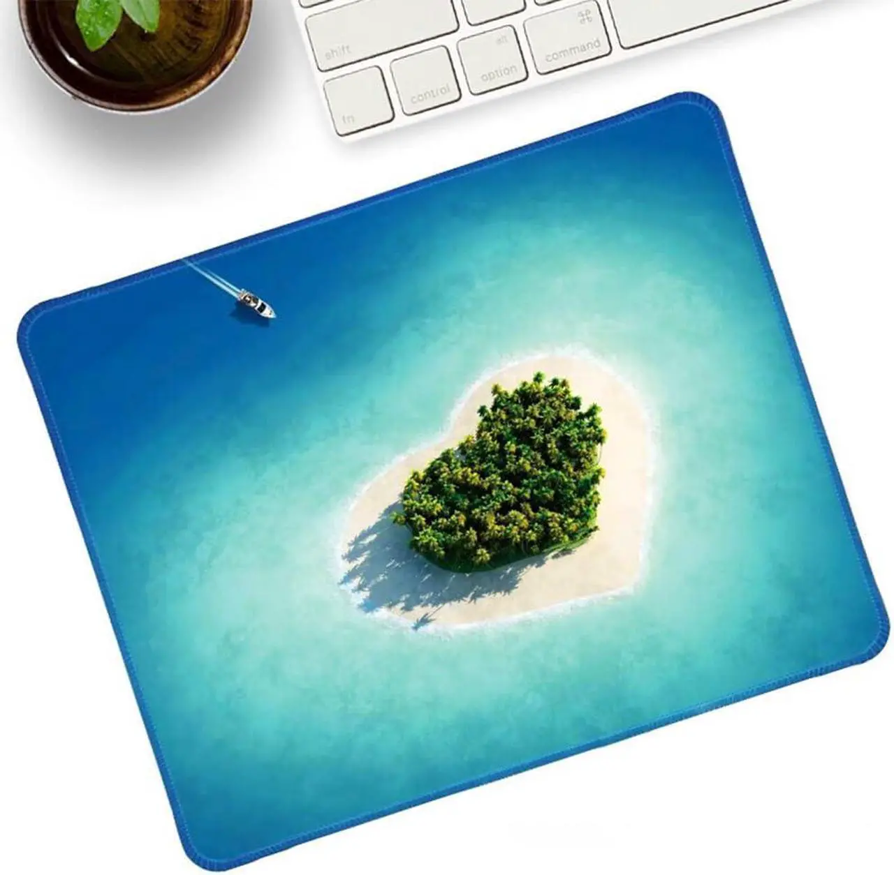 Alt view image 5 of 5 - Sublimation Mouse Pads Blanks, 20 pcs Bulk White Mouse Mat with Anti-Slip Rubber Base and Stitched Edges, Easy Gliding, Heat Press Printing Crafts Accessory, Personalized DIY Custom Desk Gaming Mat