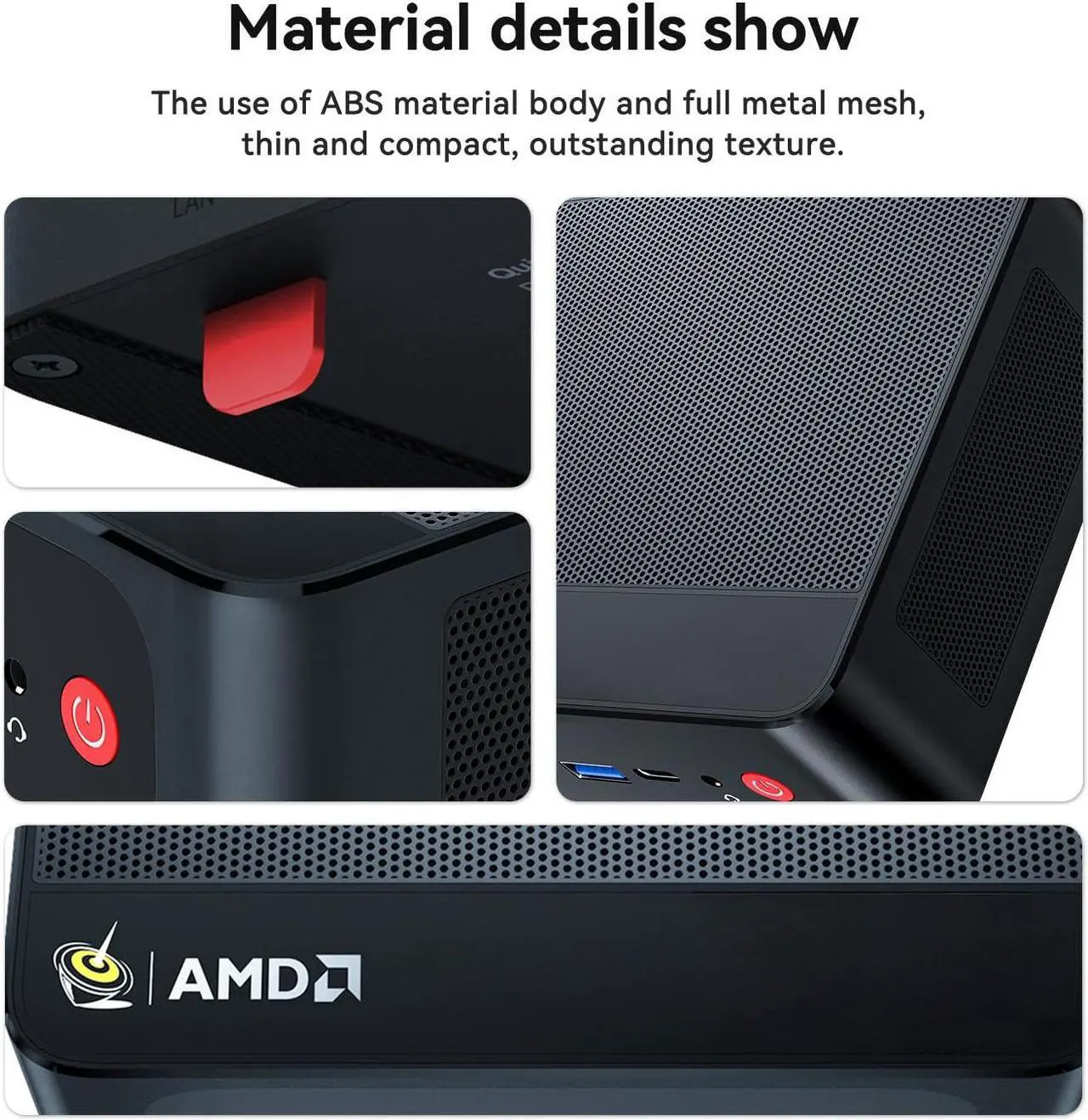 Alt view image 3 of 5 - Beelink SER5 Pro Mini Computers| Mini PC AMD Ryzen 7 5800H, 32GB DDR4 3200Mhz&1TB M.2 2280 NVMe SSD, Triple 4K UHD Display/WiFi 6/Buletooth 5.2/Gaming PC/GTA-V/Fall Guys/CS:GO