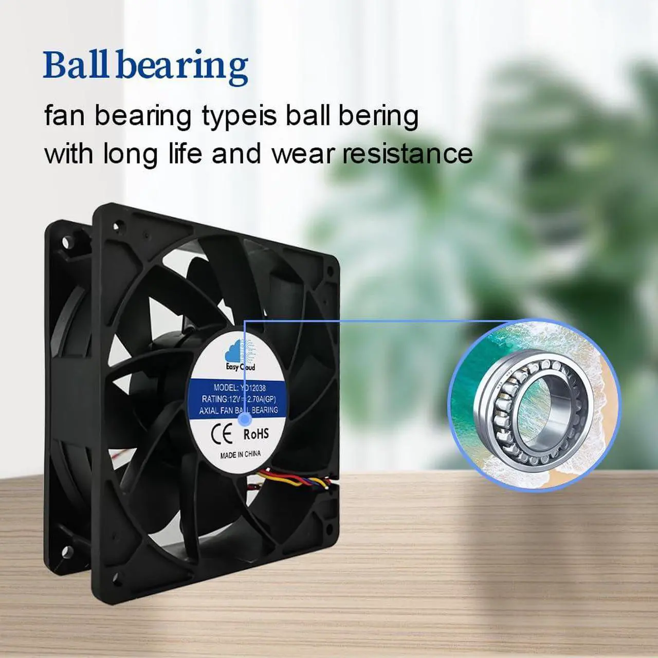 Alt view image 4 of 5 - Mining Fan for Antminer S19/S17+/T17/S9/S19J Miner Mining Machine, Ball Bearings 6000RPM High Speed Replacement Miner Cooling Fan,120x38mm, 4Pin, DC12V, 2.7A - 10 PACK