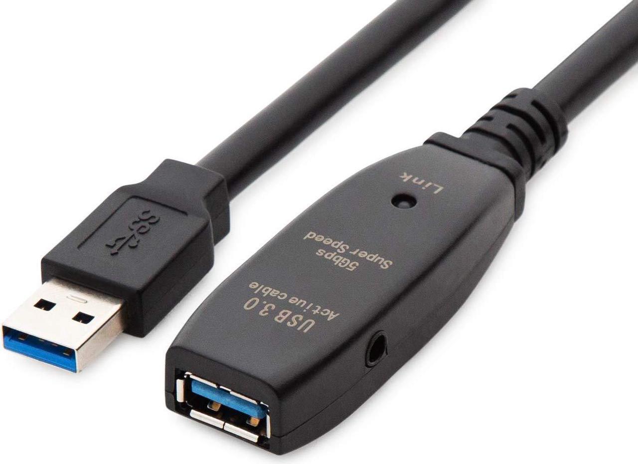 Alt view image 2 of 5 - MutecPower 32 Feet Active USB Extension Cable 3.0 Male to Female with 2 Extension chipset Signal Booster - Active Extension/Repeater Cord 10 Meters / 32 Feet