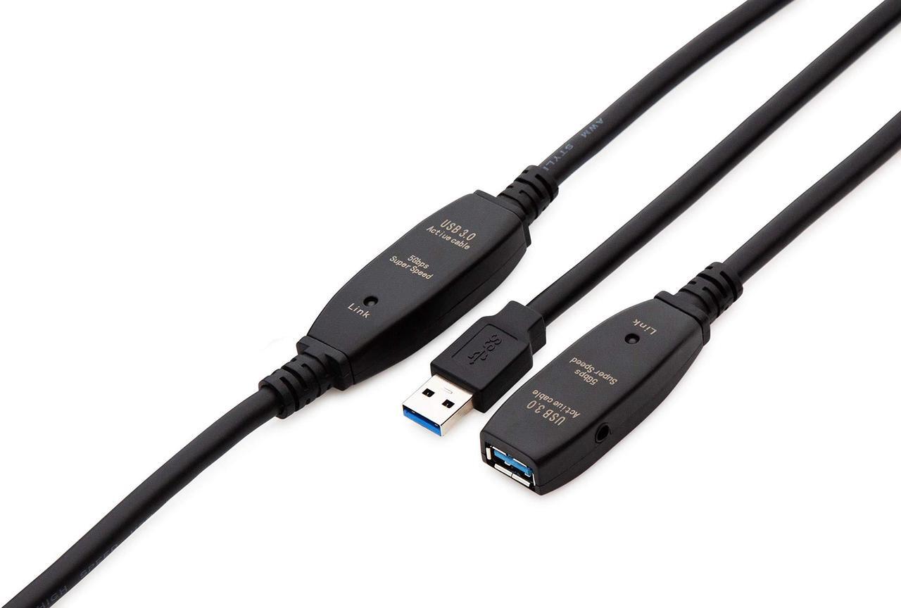 Alt view image 3 of 5 - MutecPower 32 Feet Active USB Extension Cable 3.0 Male to Female with 2 Extension chipset Signal Booster - Active Extension/Repeater Cord 10 Meters / 32 Feet