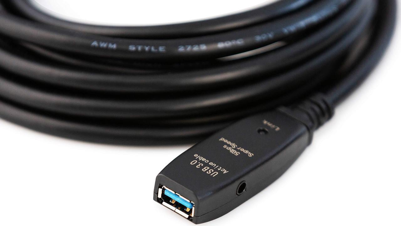 Alt view image 5 of 5 - MutecPower 32 Feet Active USB Extension Cable 3.0 Male to Female with 2 Extension chipset Signal Booster - Active Extension/Repeater Cord 10 Meters / 32 Feet