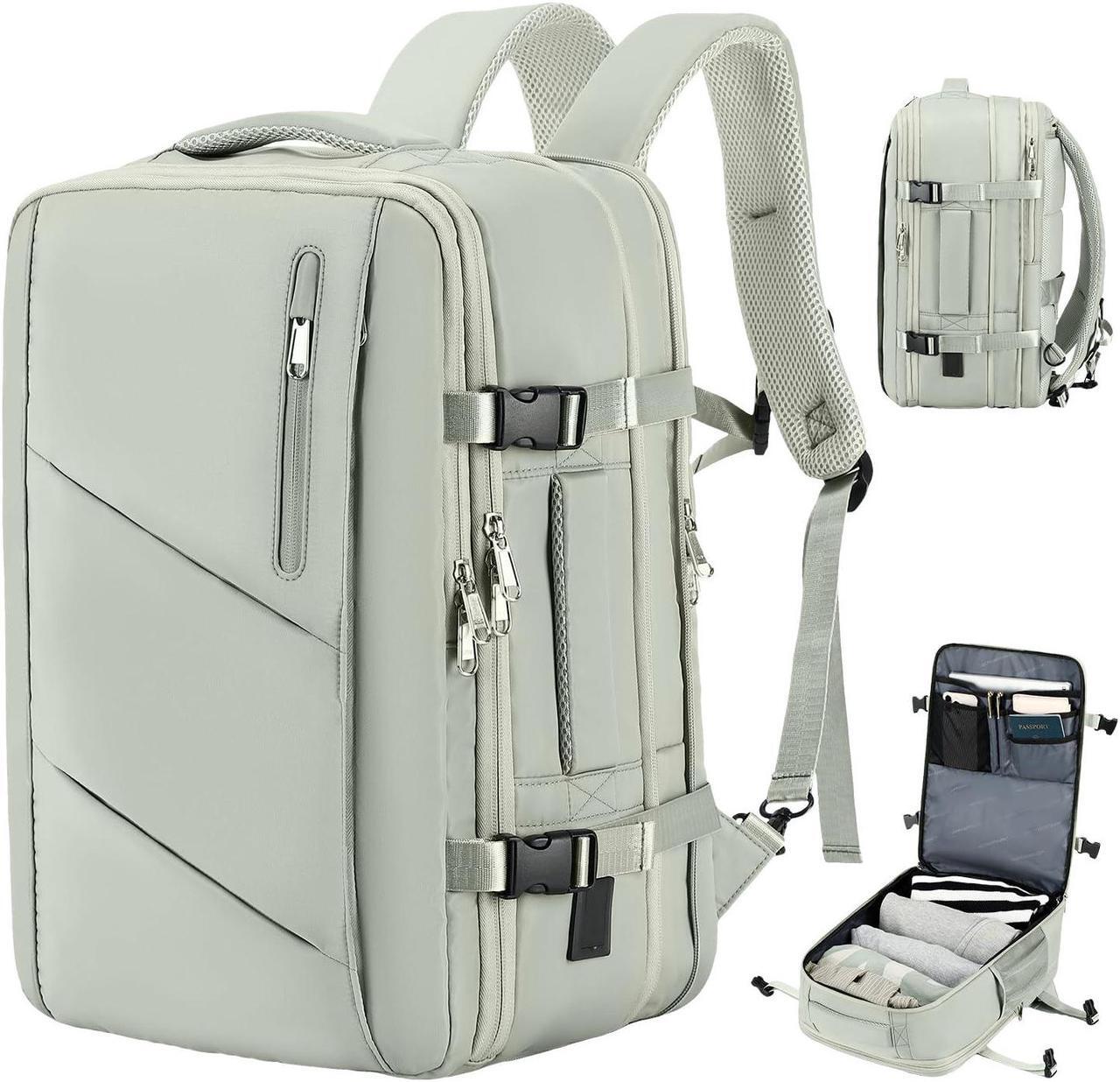 Main image of Carry on Travel Backpack for Men Women, Extra Large 40L Flight Approved Expandable Suitcase With USB/Type-C Charging Port, Victoriatourist Water Resistant Luggage Daypack Business Weekender Bag, Green